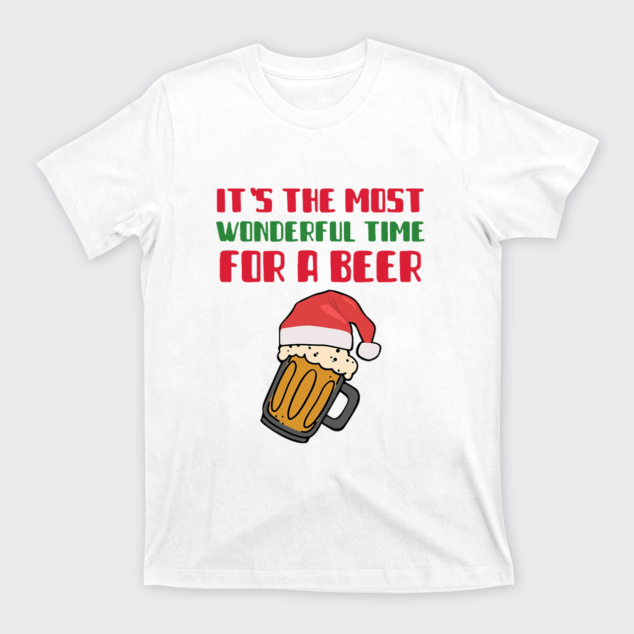 It's The Most Wonderful Time For A Beer Funny Christmas T-Shirts