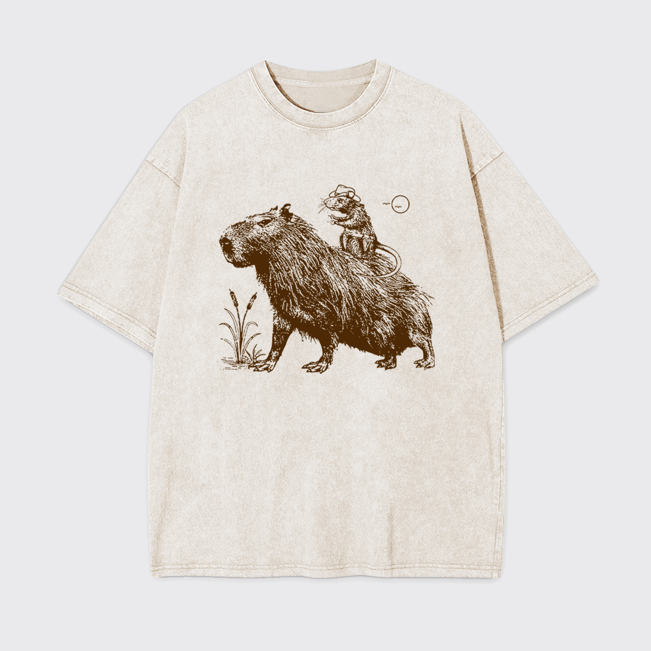 Vintage Western Capybara Garment-dye Tees