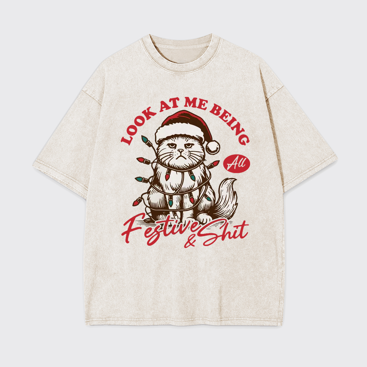 Grumpy Cat Christmas Garment-dye Tees
