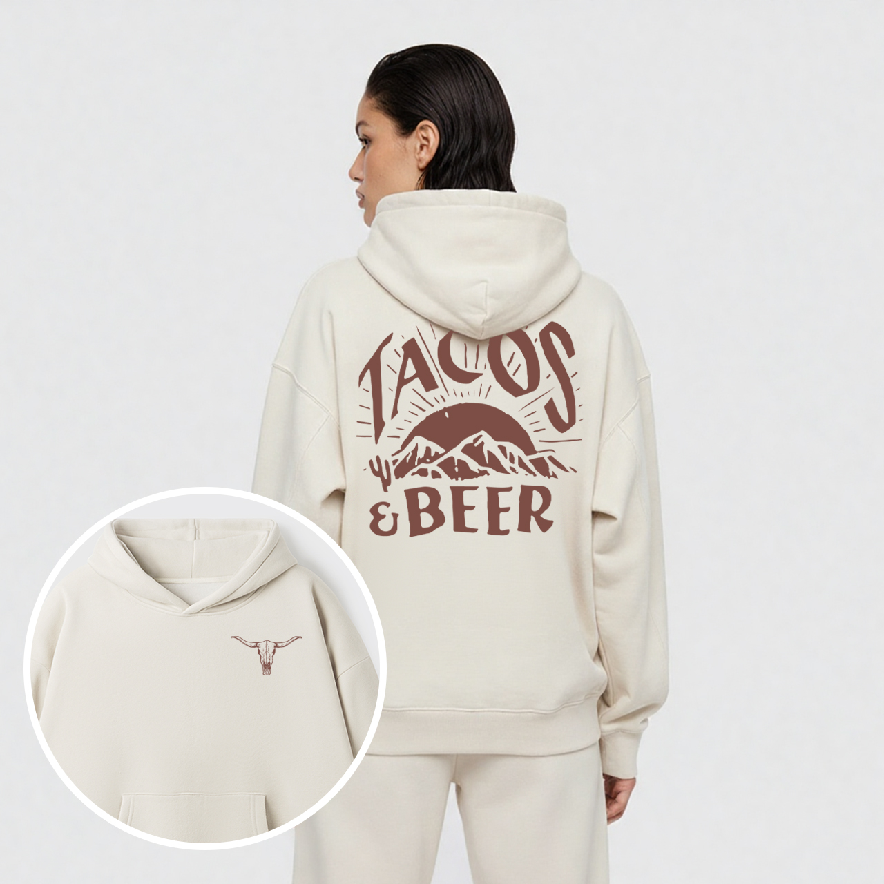 Fleece Tacos and Beer Hoodie Set