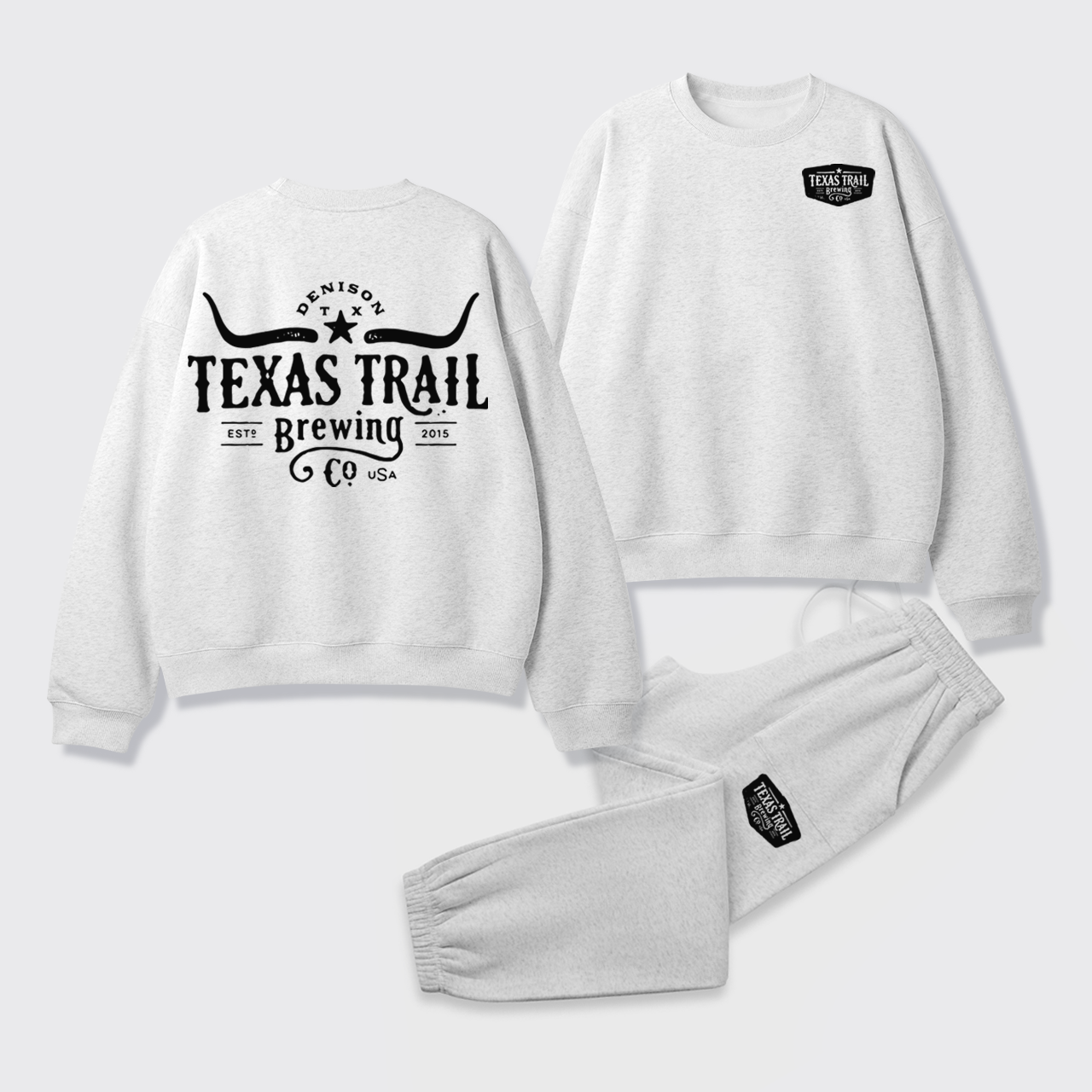 Fleece Texas Trail Brewing Sweatshirt Set