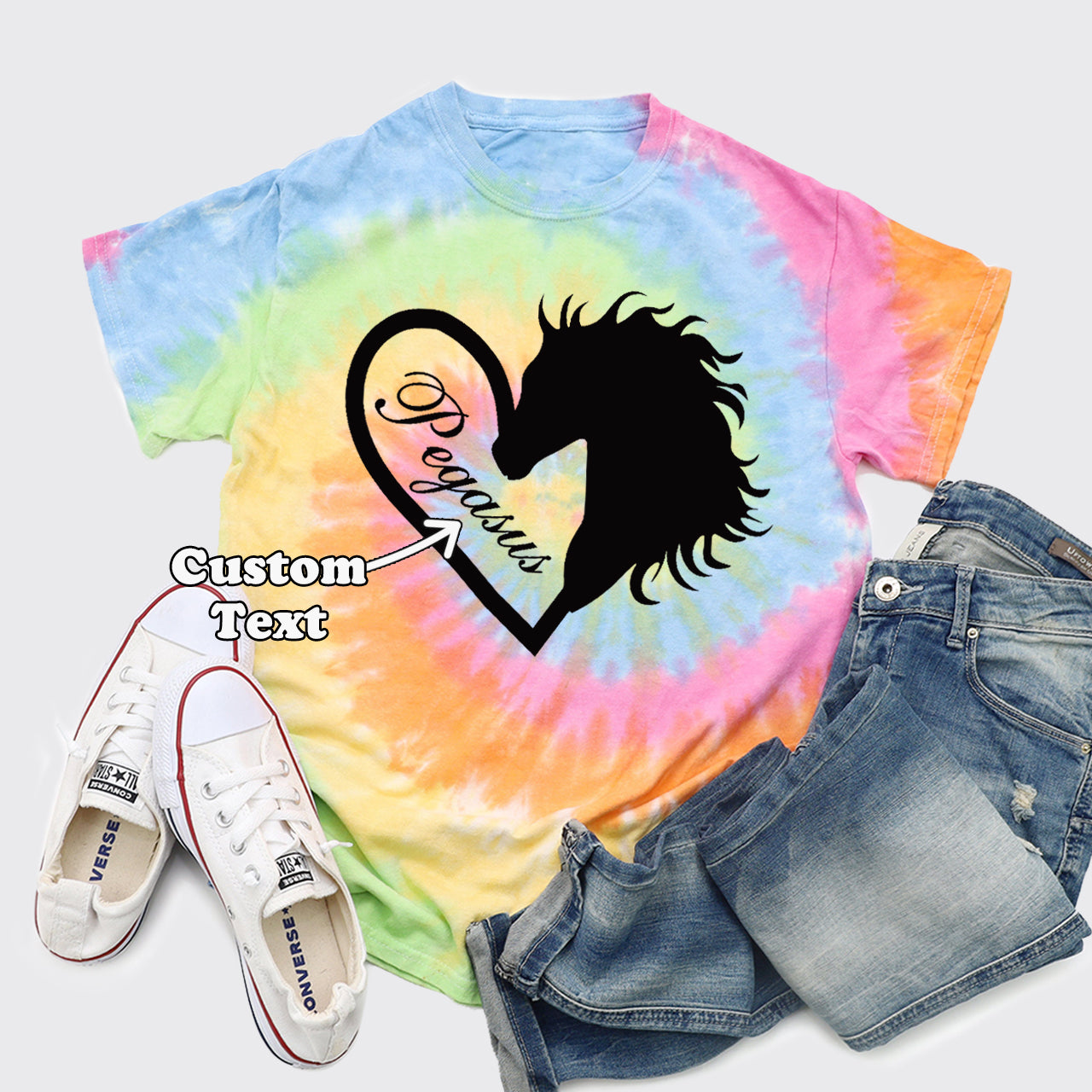 Custom Horse Tie Dye Shirts