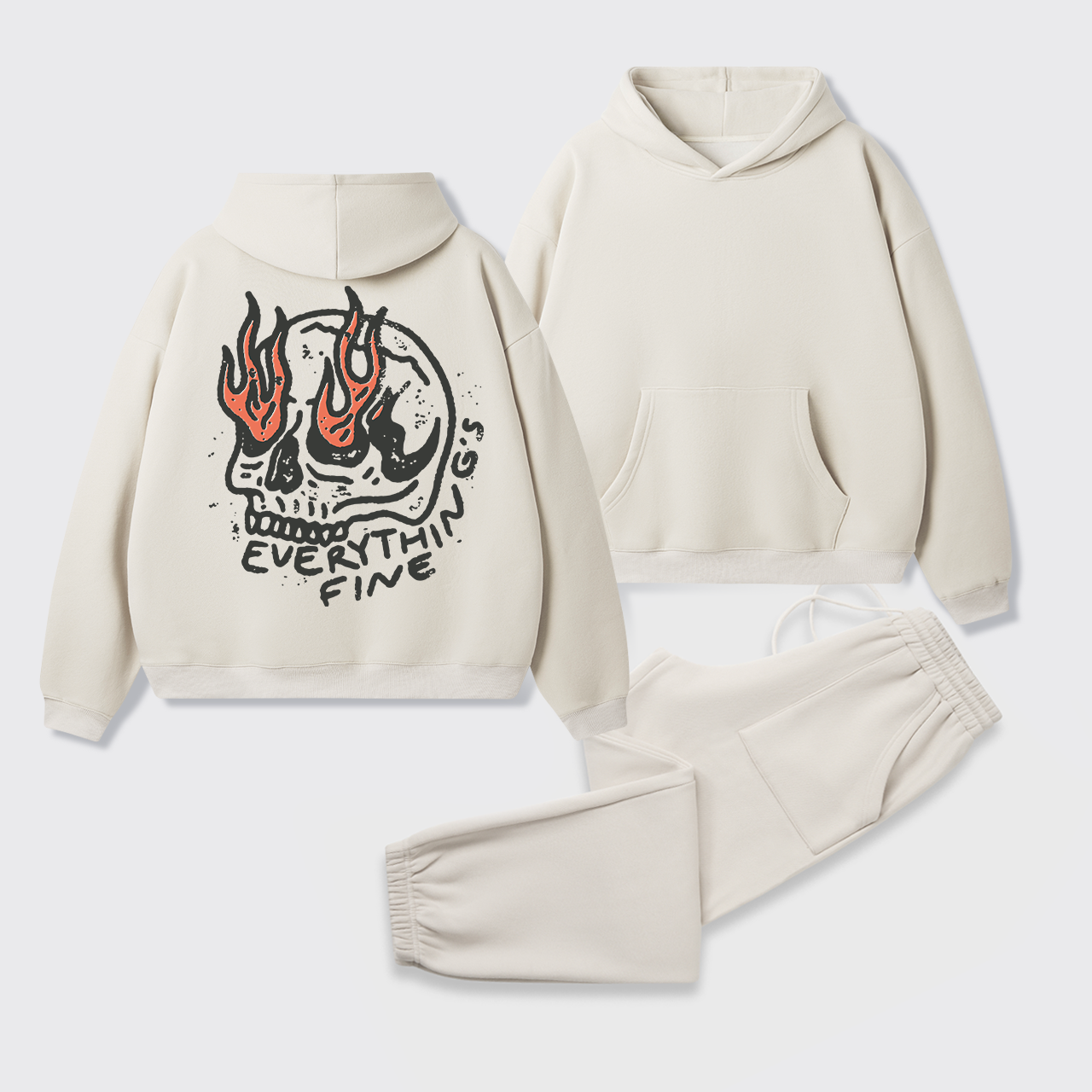 Fleece Everything's Fine Hoodie Set