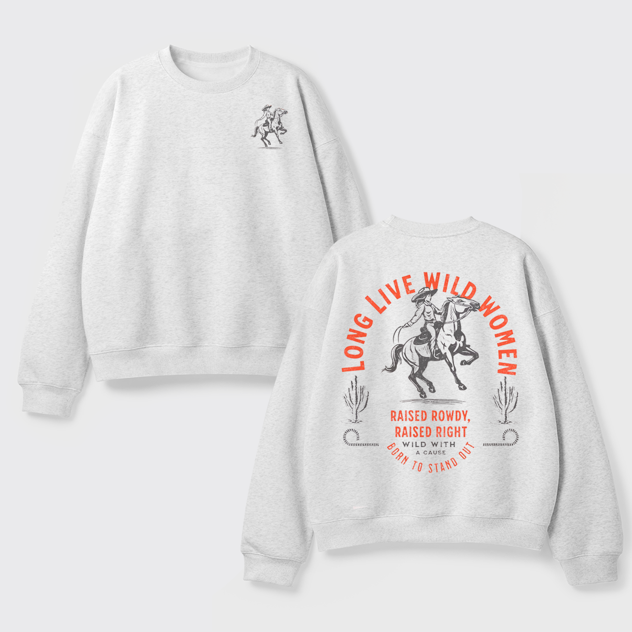 Fleece Long Live Wild Women Sweatshirt