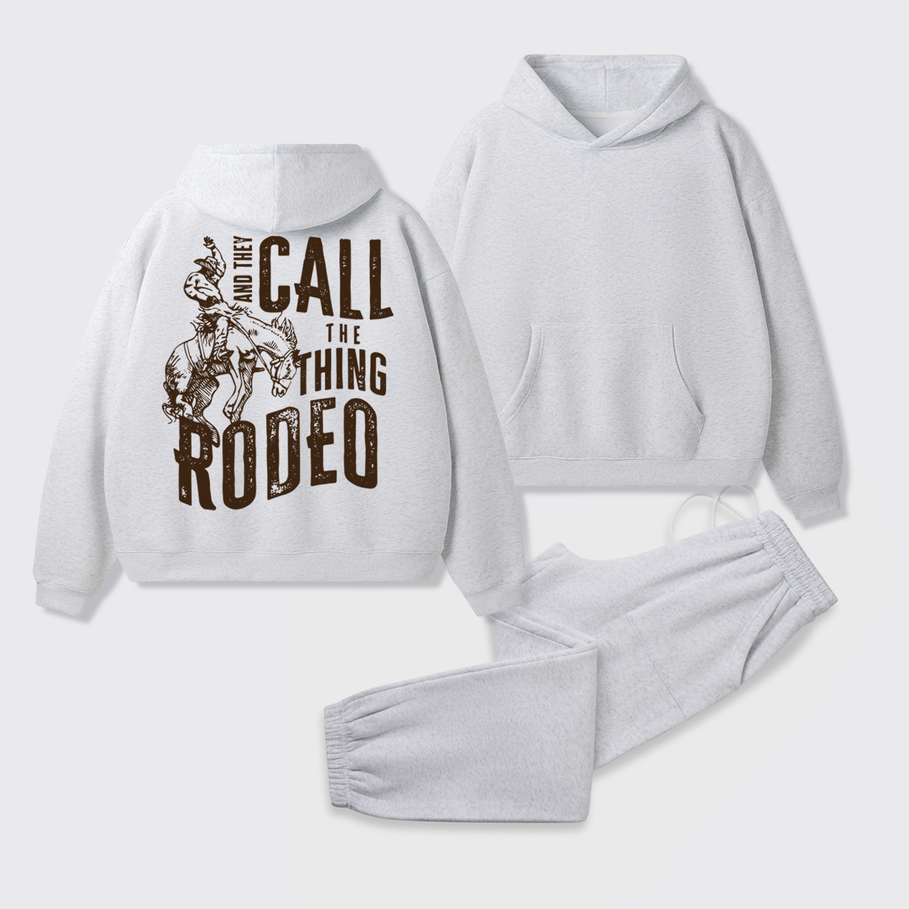 Fleece And They Call The Thing Rodeo Hoodie Set