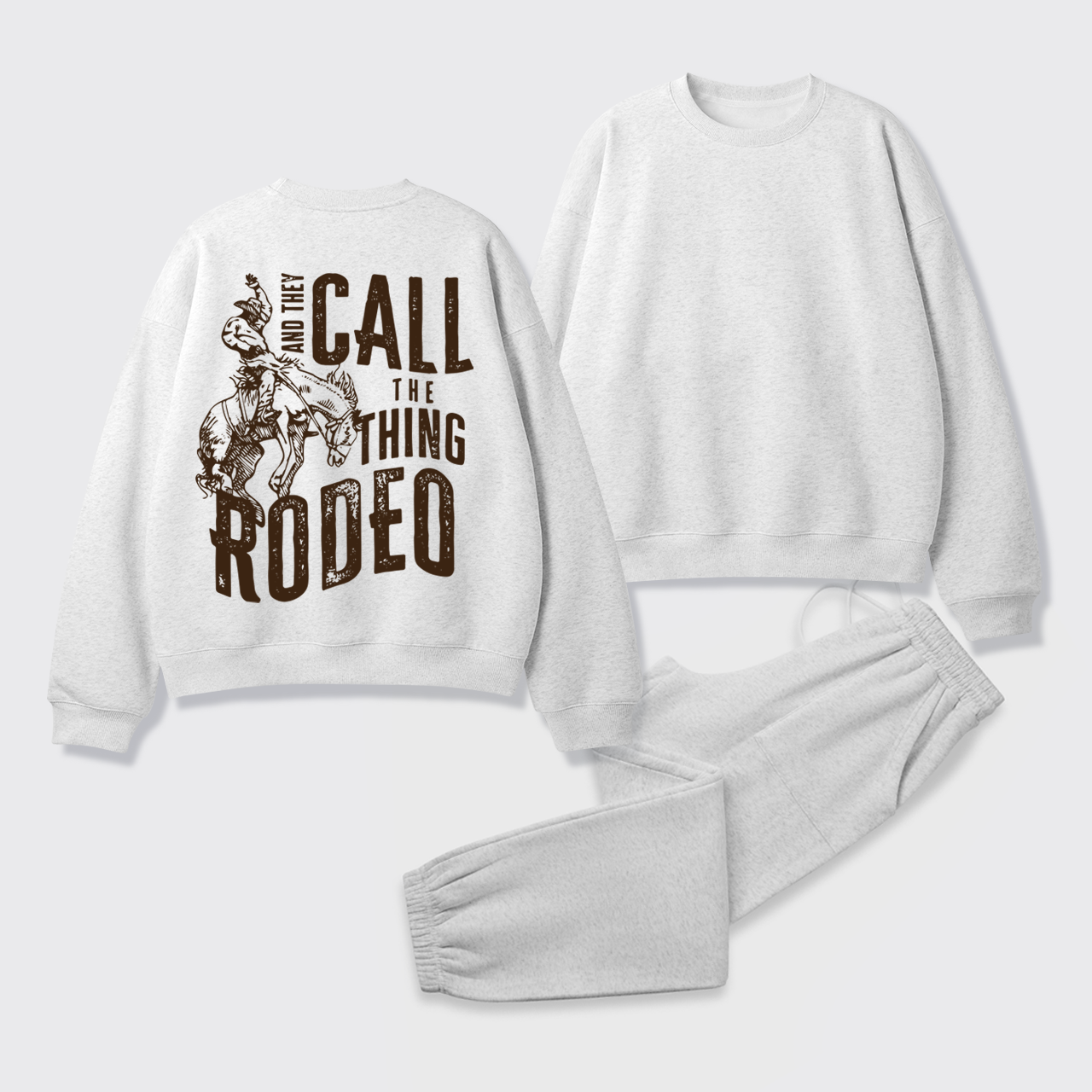 Fleece And They Call The Thing Rodeo Sweatshirt Set
