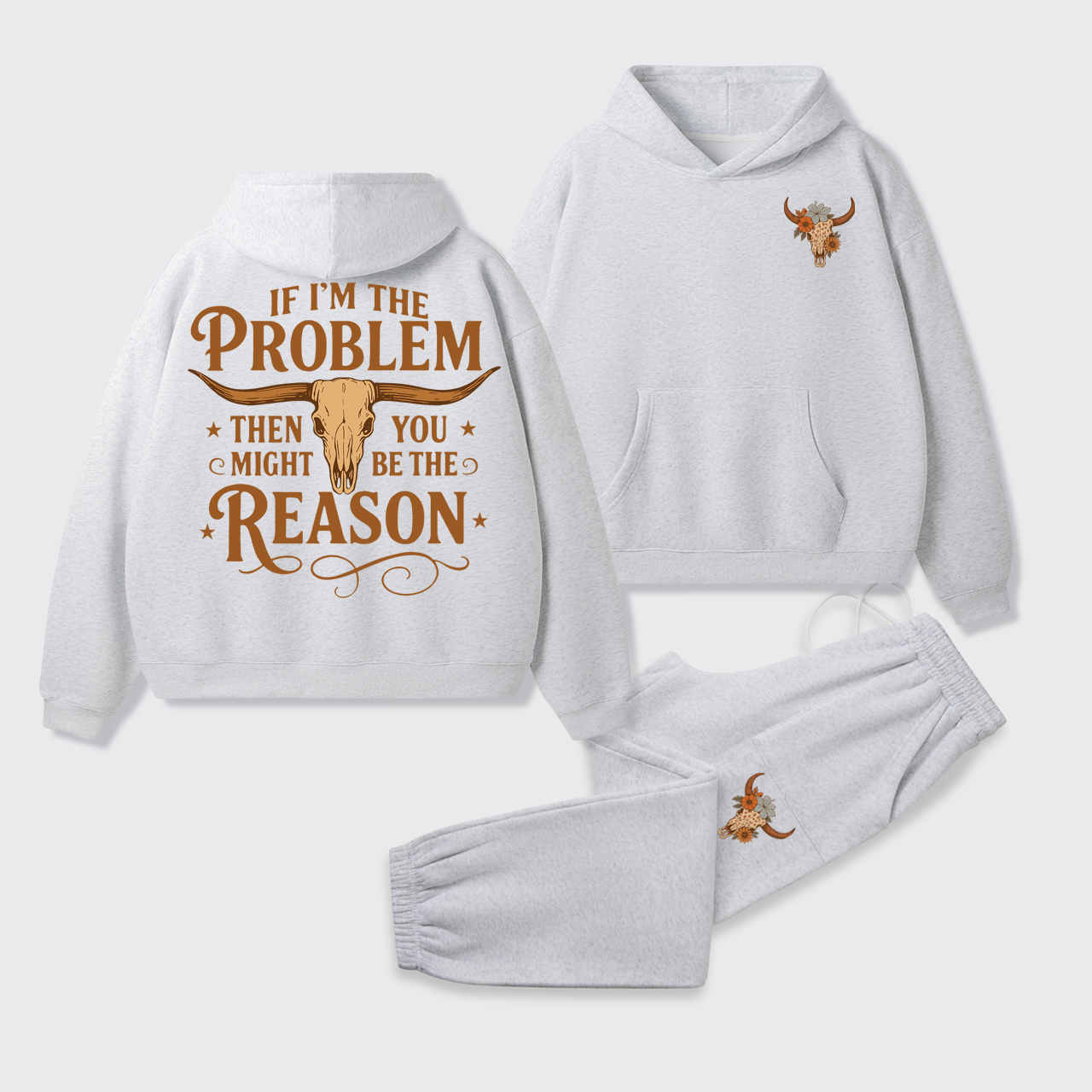 Fleece Country Music Western Hoodie Set