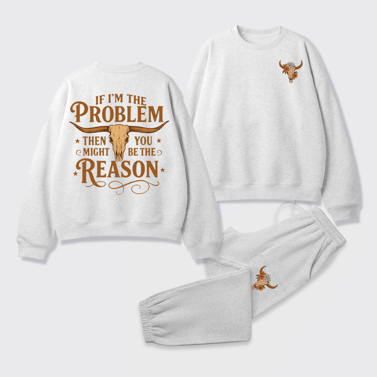 Fleece Country Music Western Sweatshirt Set