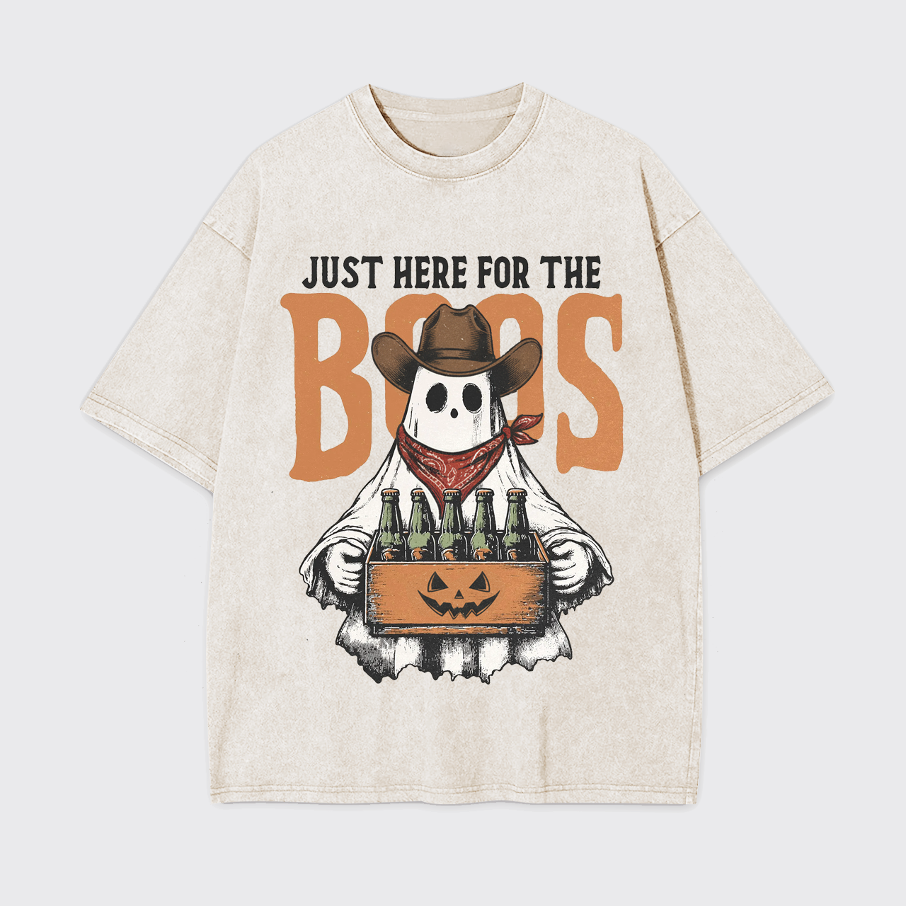 Funny Halloween Just Here For The Boos Garment-dye Tees