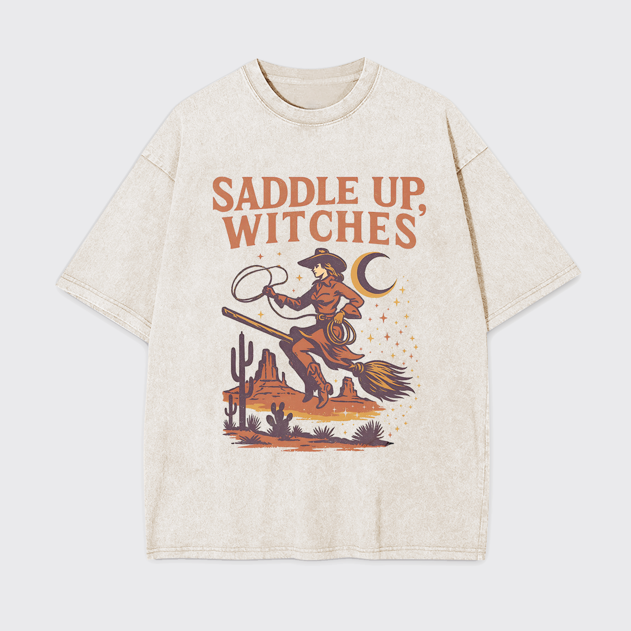 Western Witch Cowgirl Ghost Garment-dye Tees