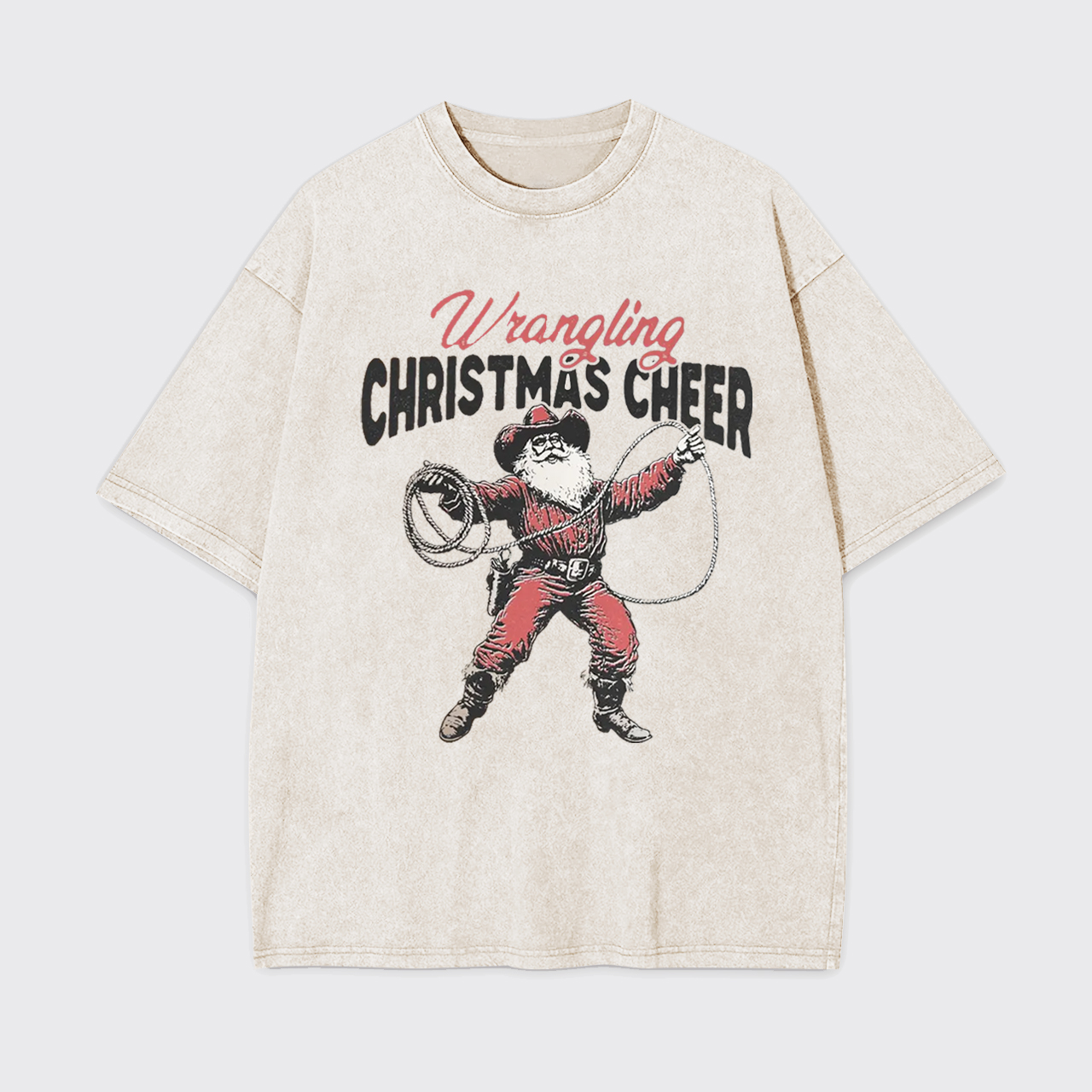 Wrangling Christmas Cheer Garment-dye Tees
