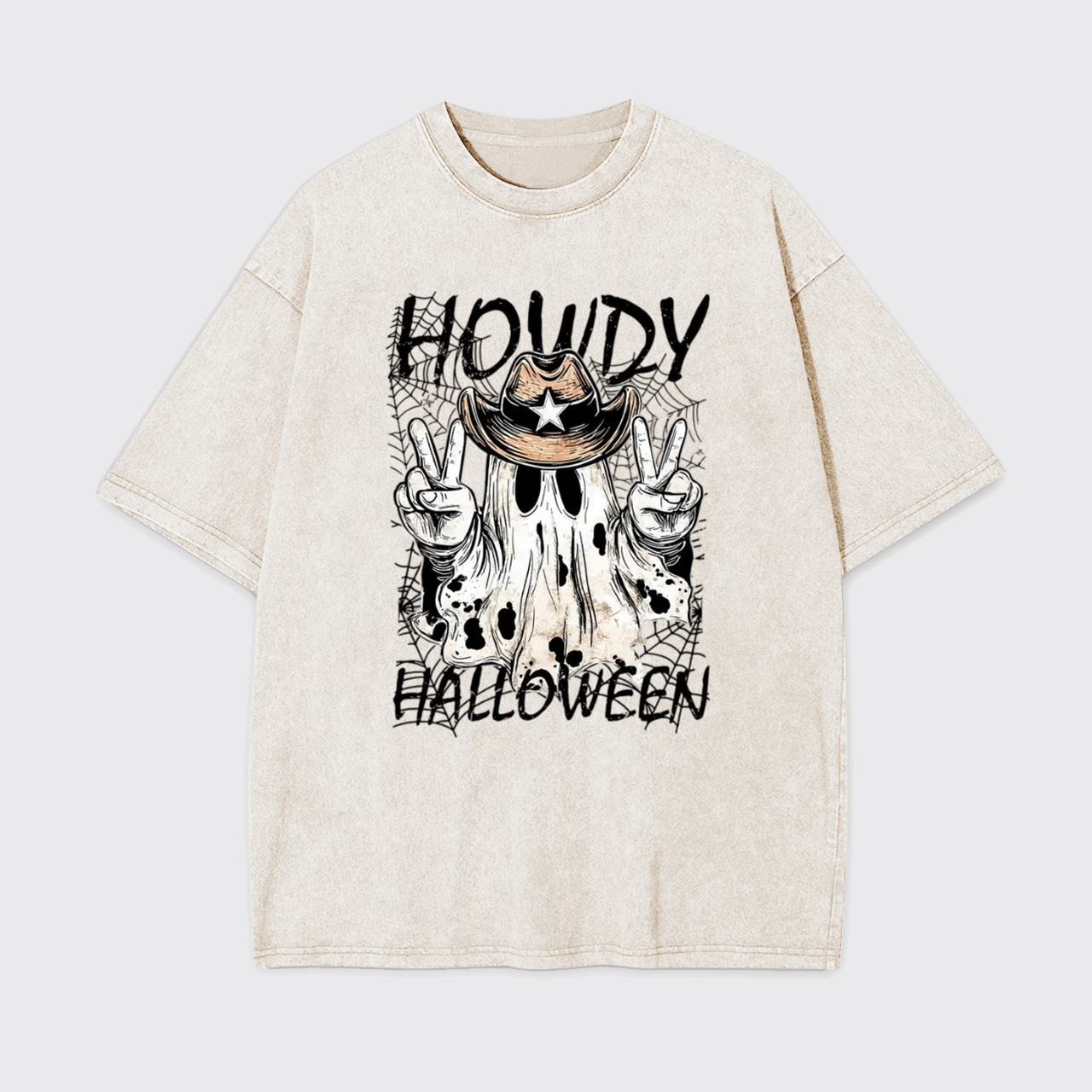 Howdy Halloween Spooky Cowboy Garment-dye Tees