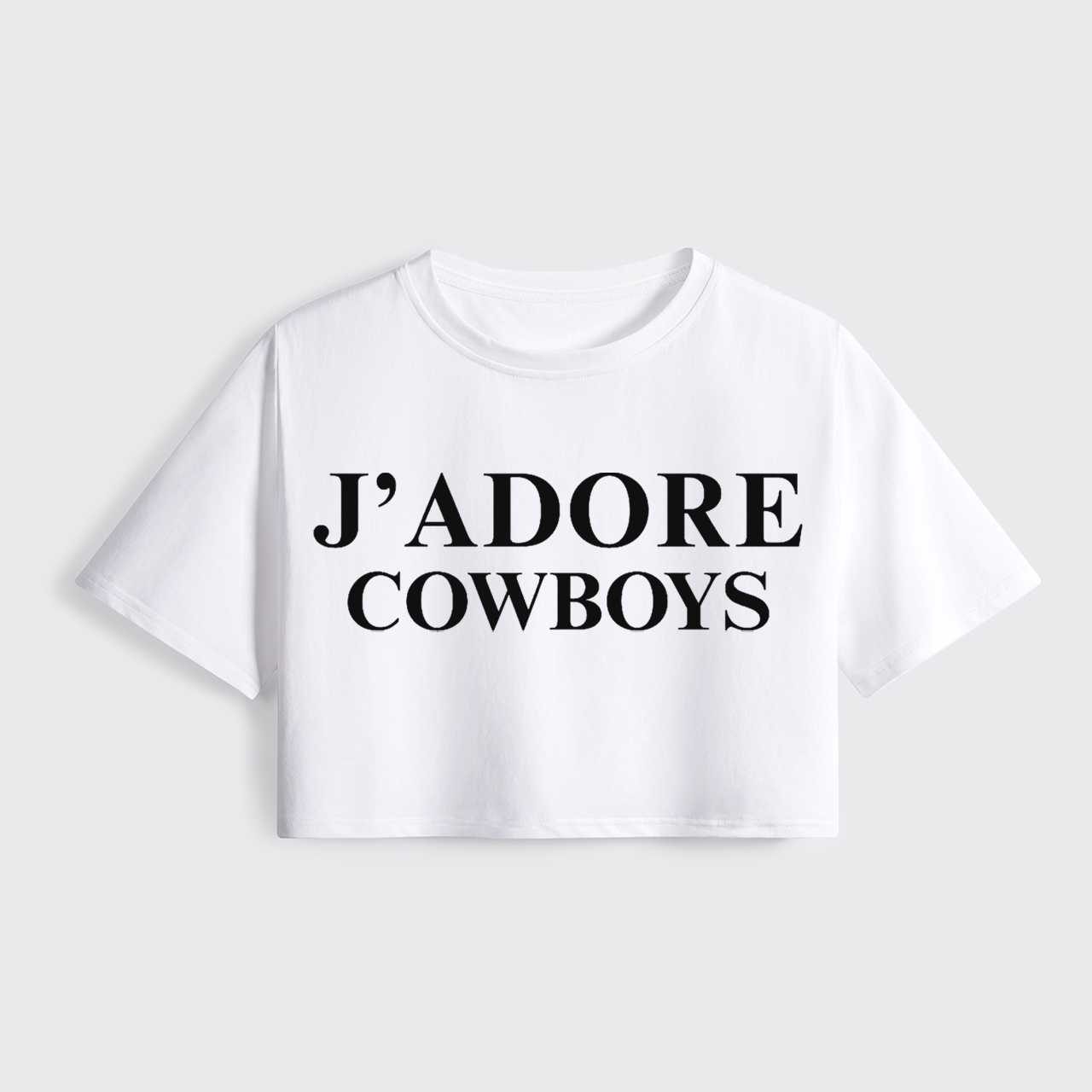 J'ADORE COWBOYS Cropped Boxy Tee