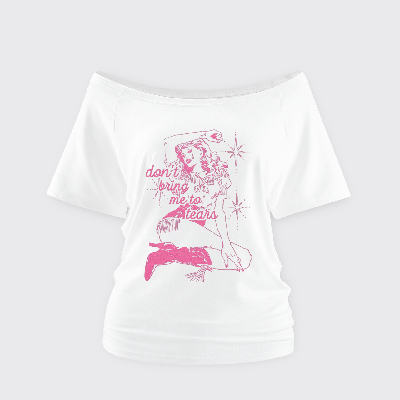 Don't Bring Me To Tears Off Shoulder Top