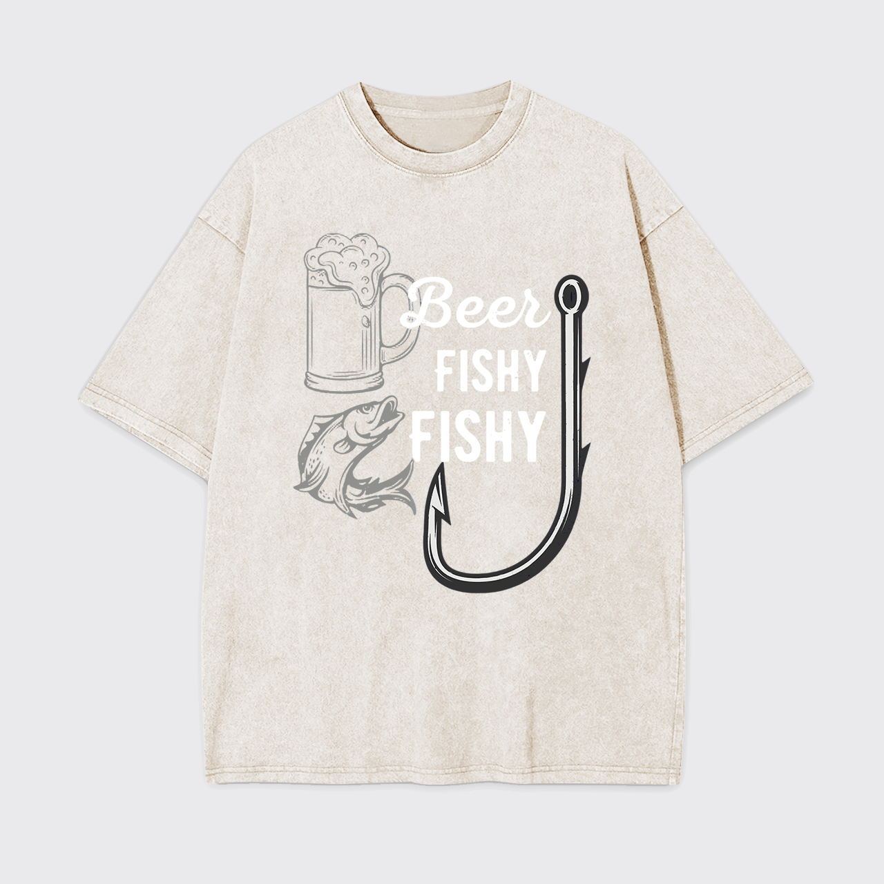 Beer Fishy Fishy Funny Fishing Garment-dye Tees