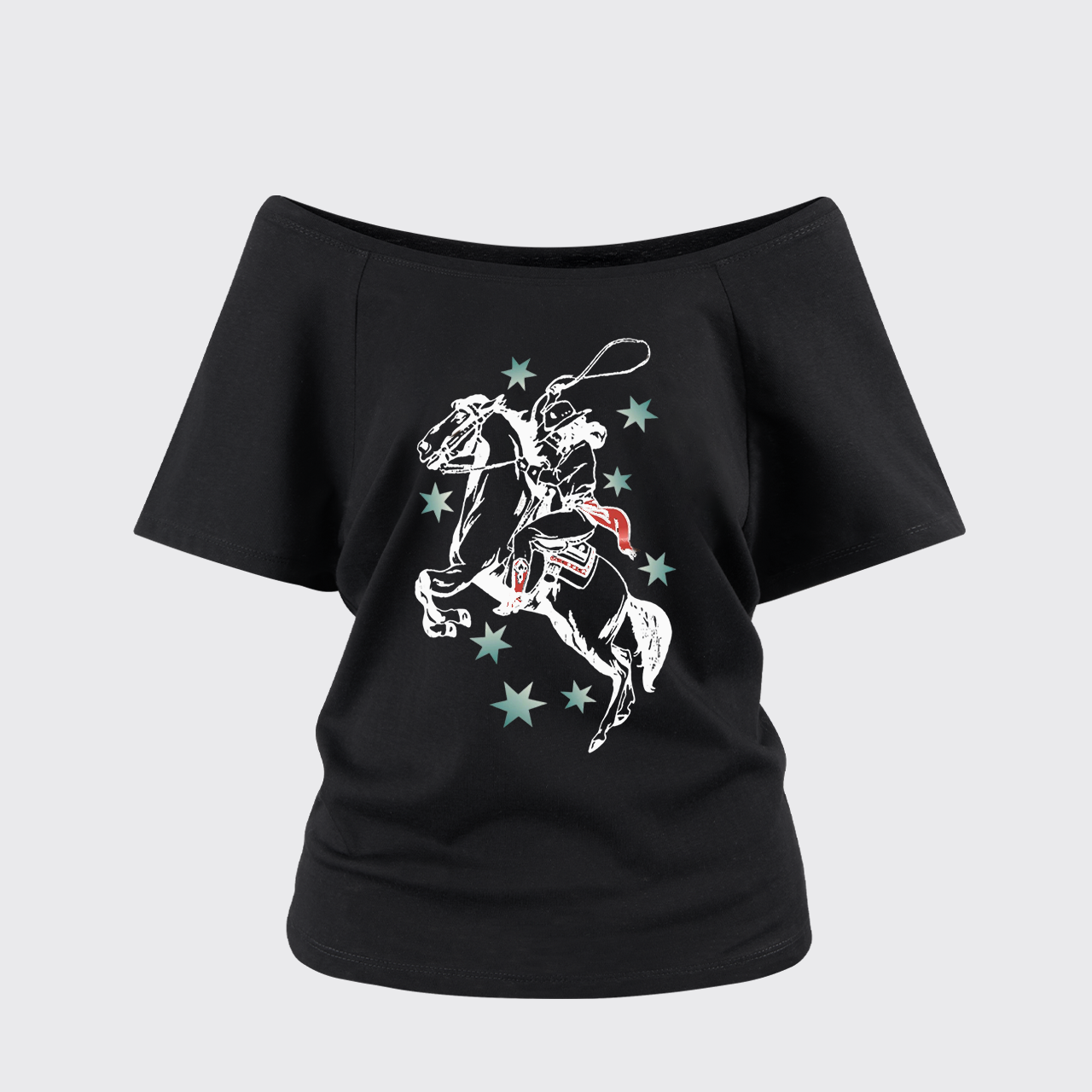 Western Cowgirl Rodeo Off Shoulder Top