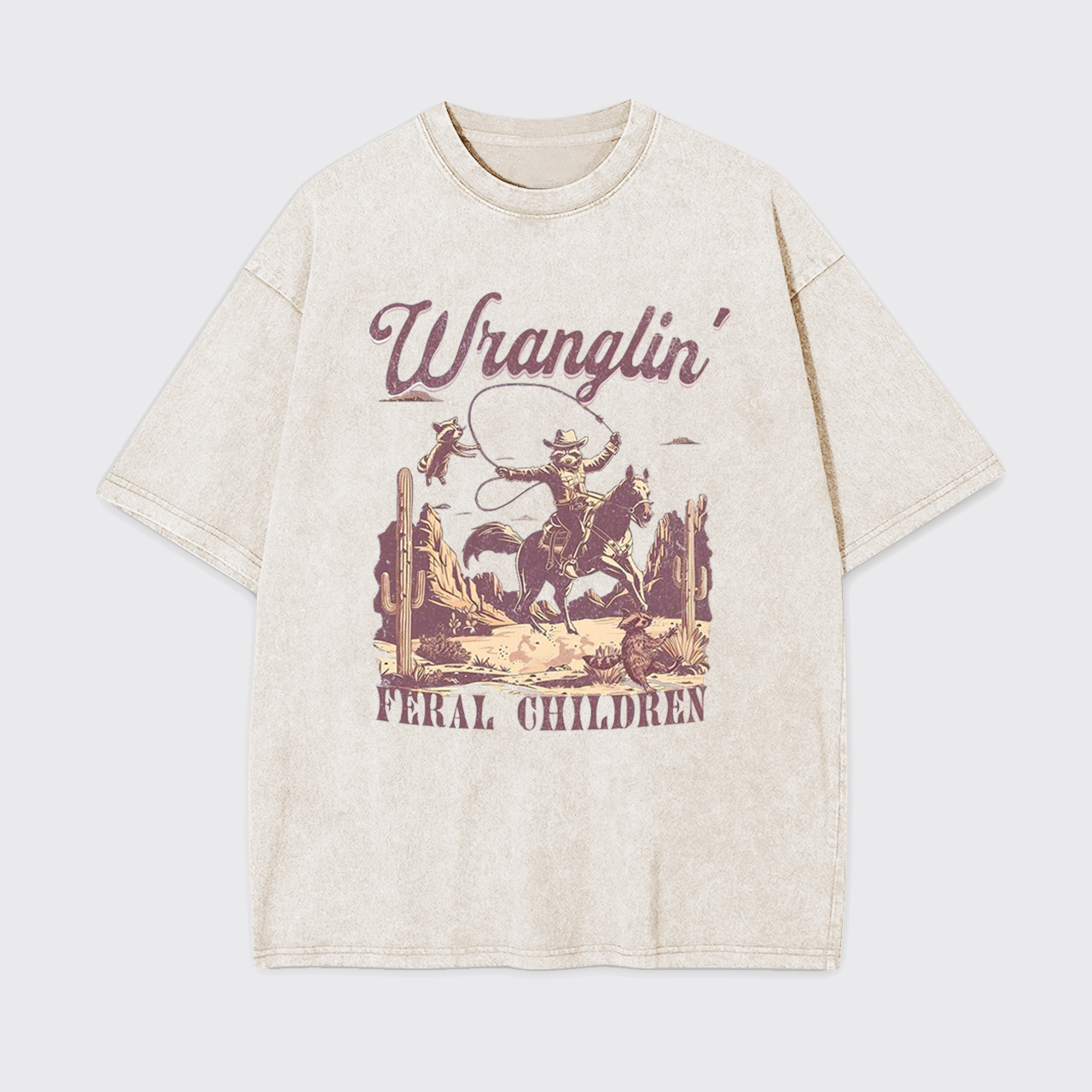 Raccoon Rodeo Western Garment-dye Tees