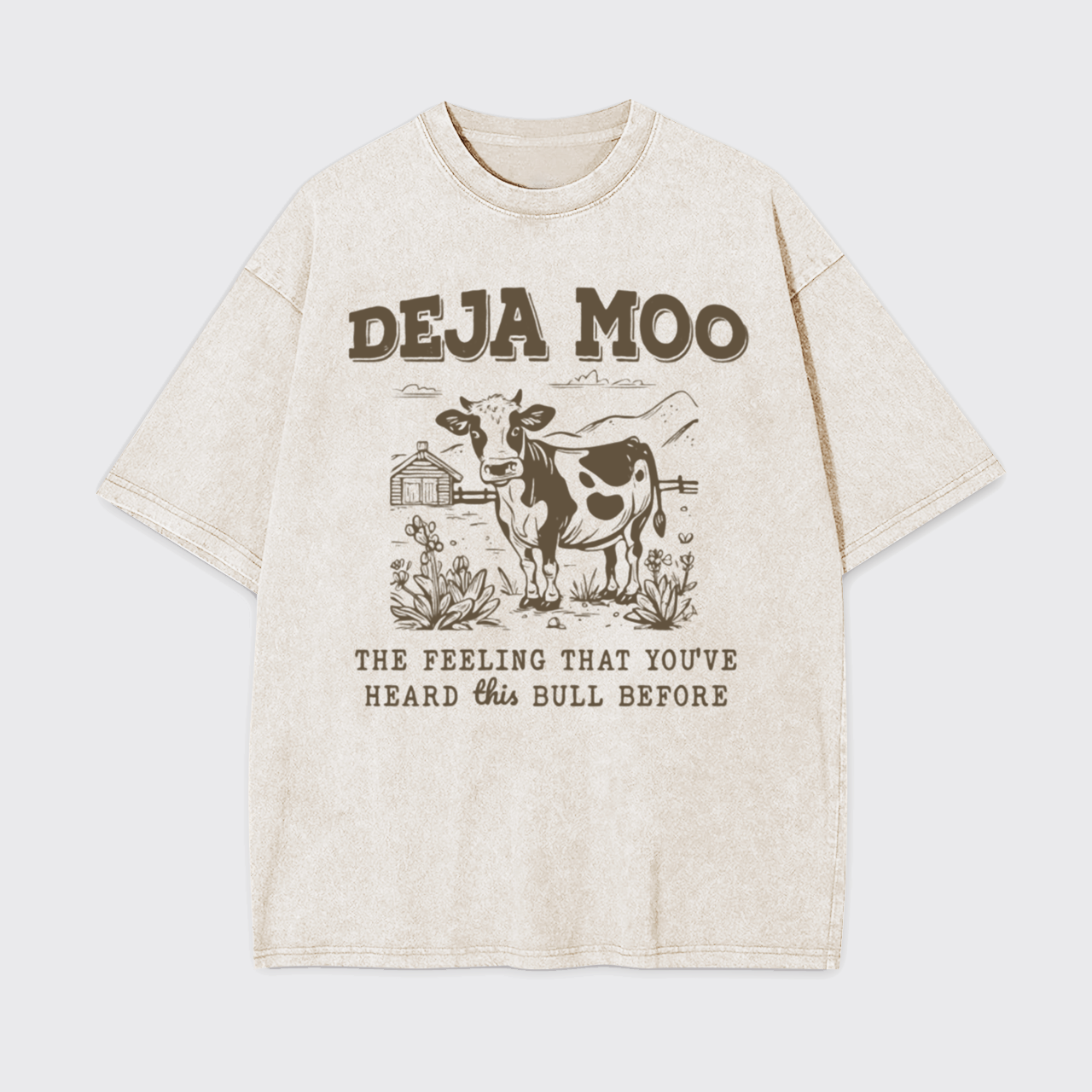 Funny Cow Deja Moo Garment-dye Tees