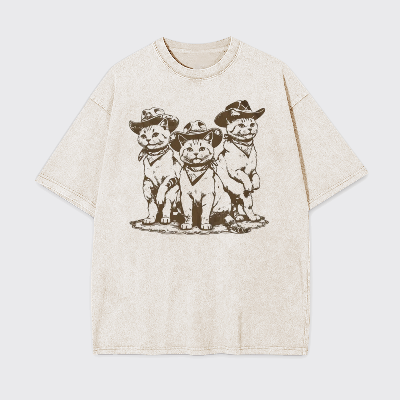 Funny Cowboy Cats Garment-dye Tees