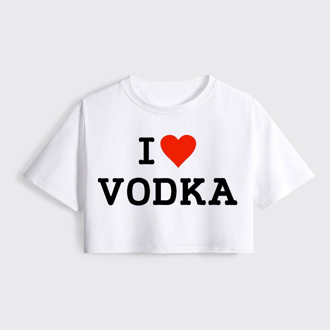 I Love Vodka Cropped Boxy Tee
