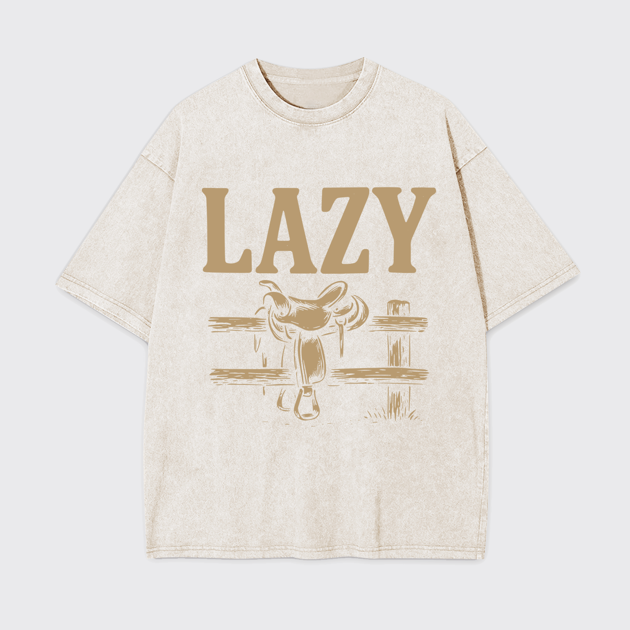 Lazy Cowboy Saddle Garment-dye Tees