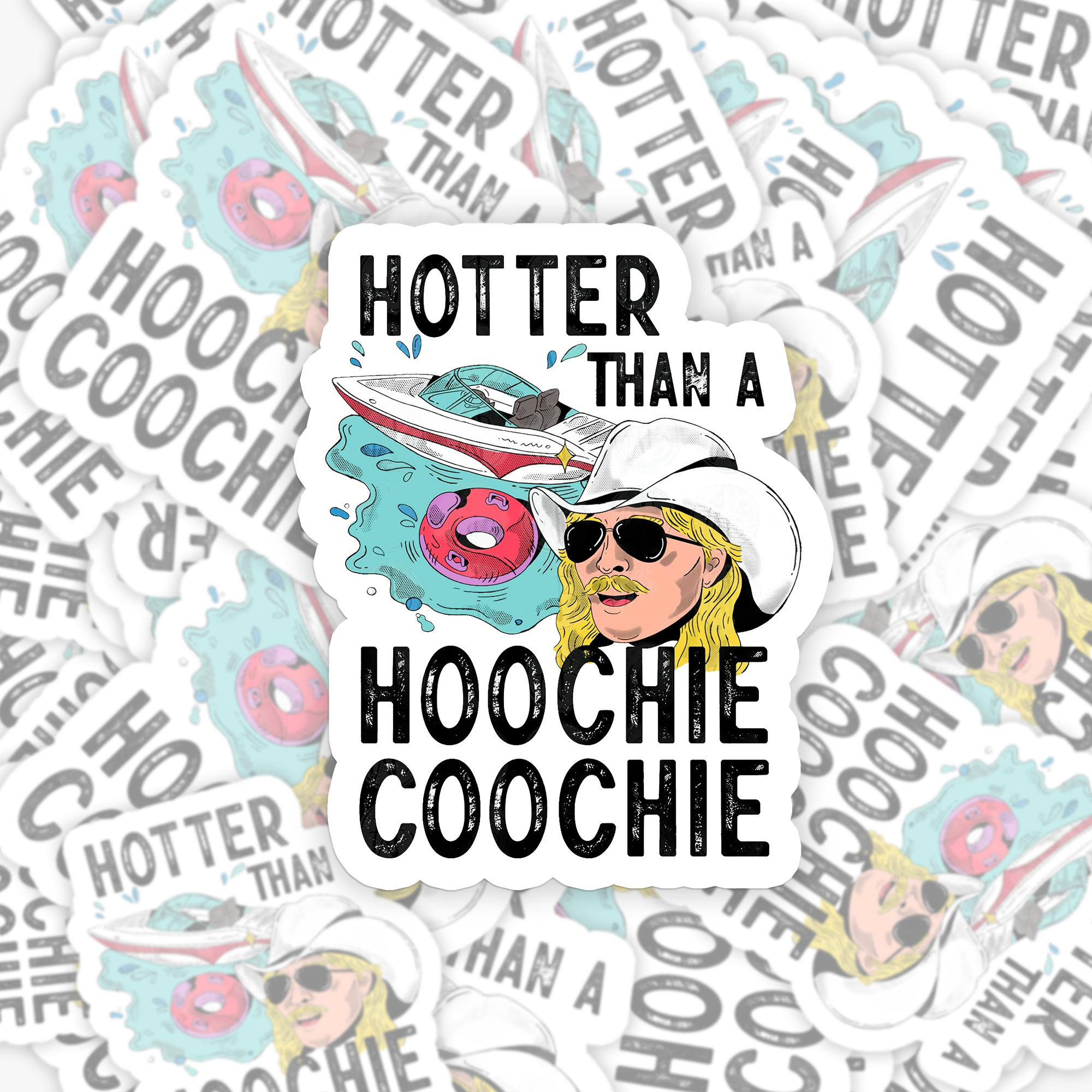 Hotter Than a Hoochie Coochie_Cowboybay Sticker