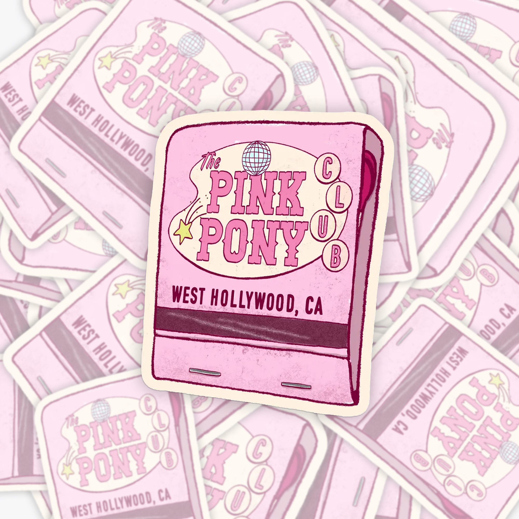 Pink Pony Matchbook_Cowboybay Sticker