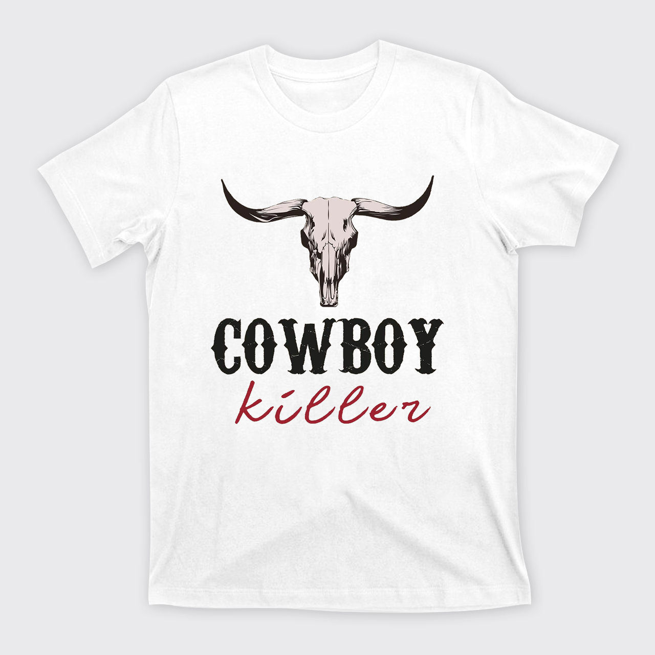 Boho Bull Skull Cowboy Killer T-Shirts
