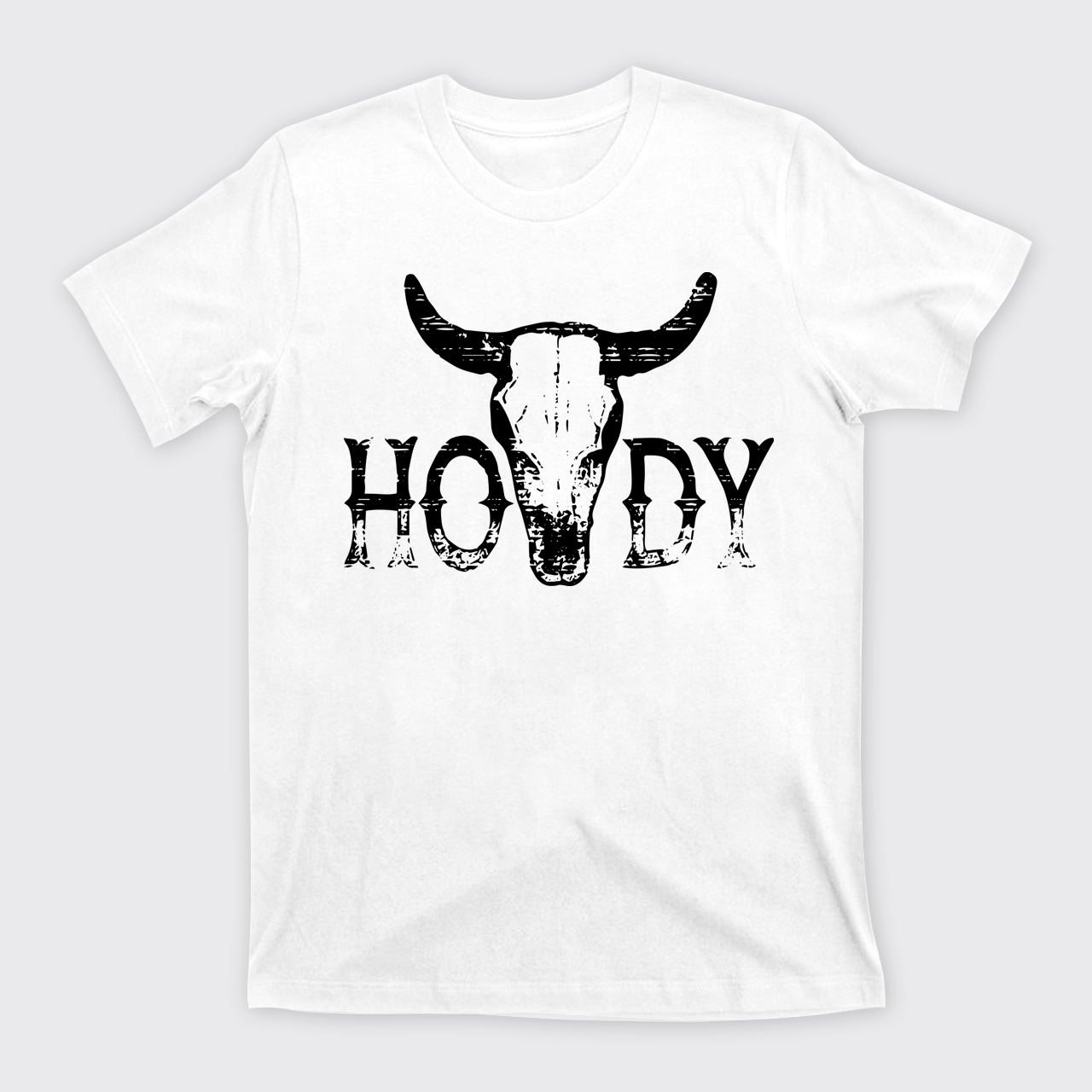 Howdy Western Bull Skull T-Shirts