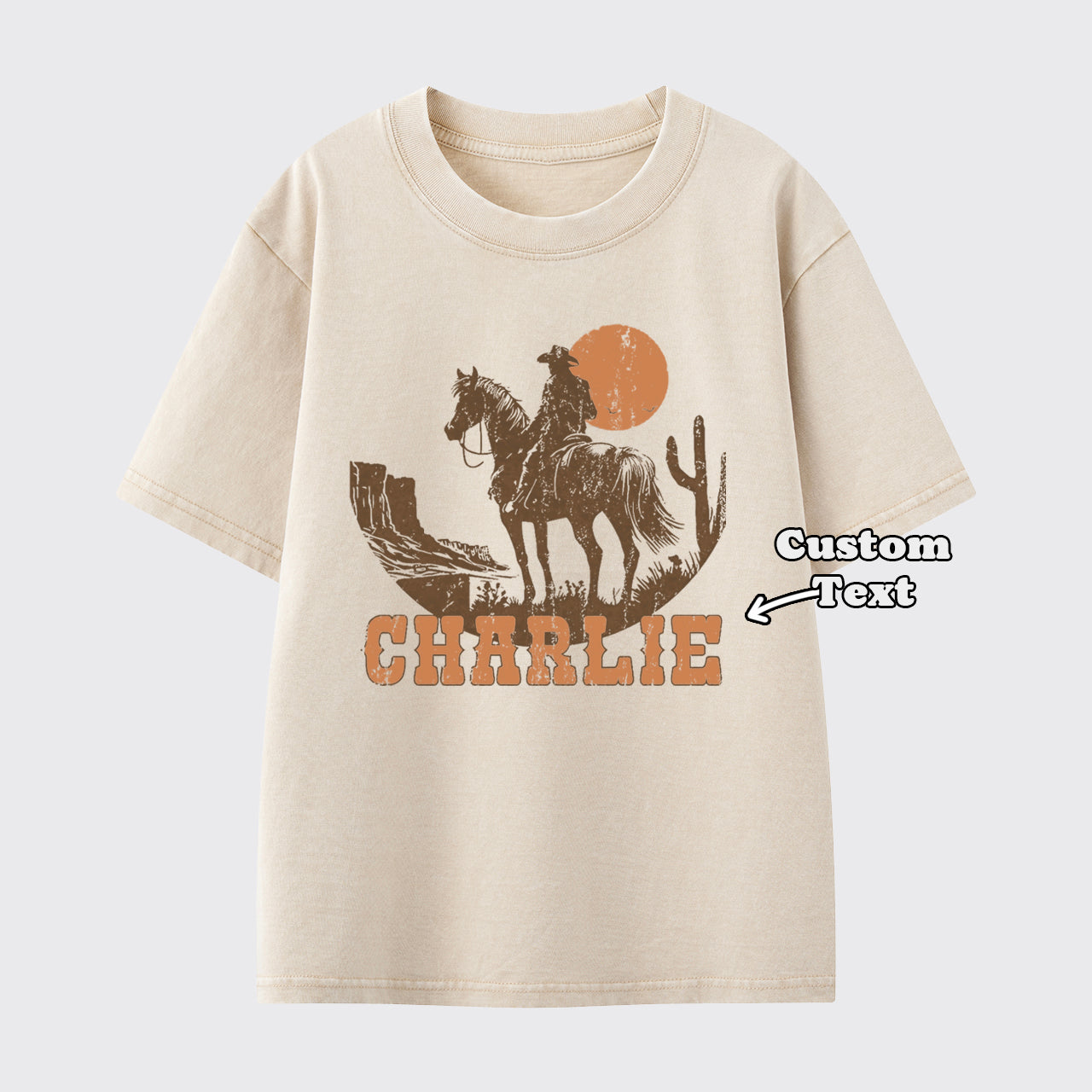 Personalized Cowboy Washed Toddler T-shirt