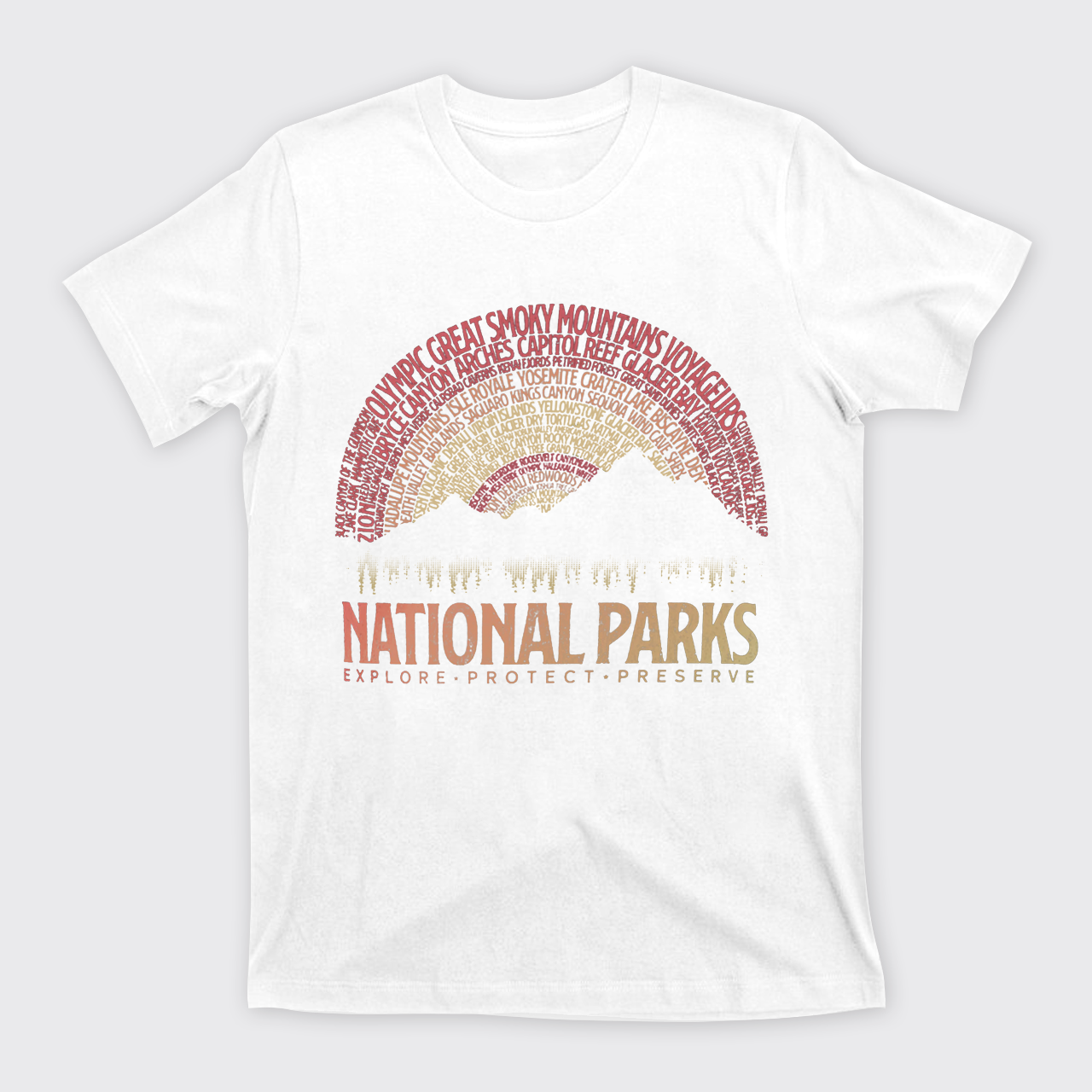 Vintage National Parks Camping T-Shirts