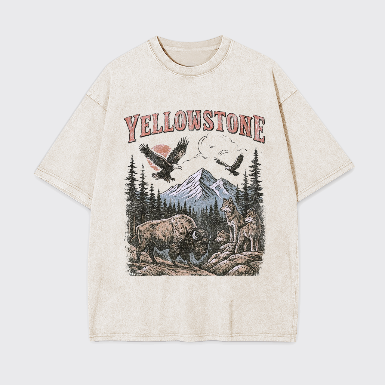 Yellowstone National Park Vintage 90s Garment-dye Tees