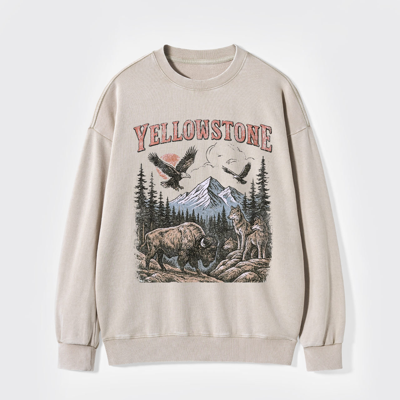 Yellowstone National Park Vintage 90s Washed Sweatshirts
