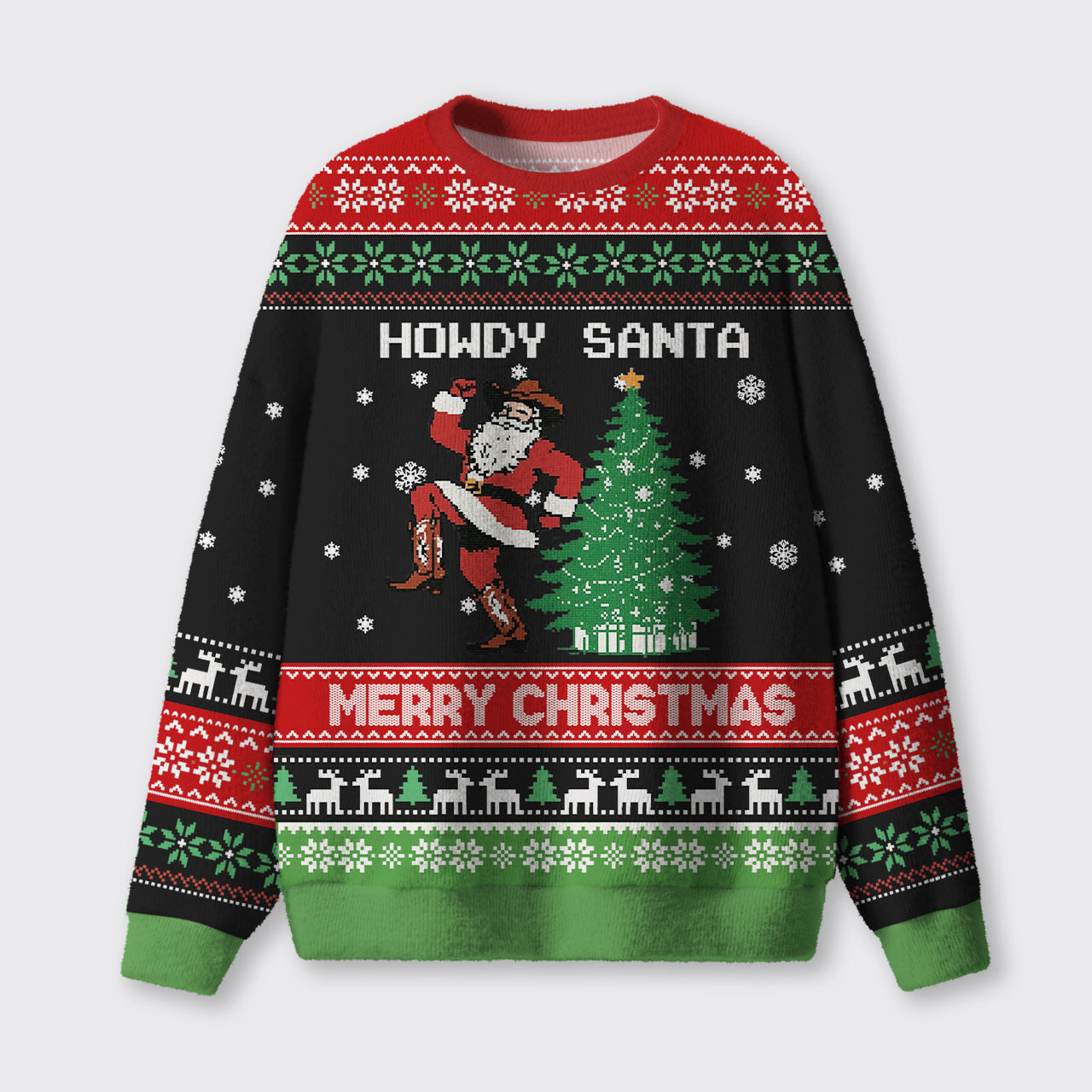 Howdy Santa Ugly Knit Sweatshirt