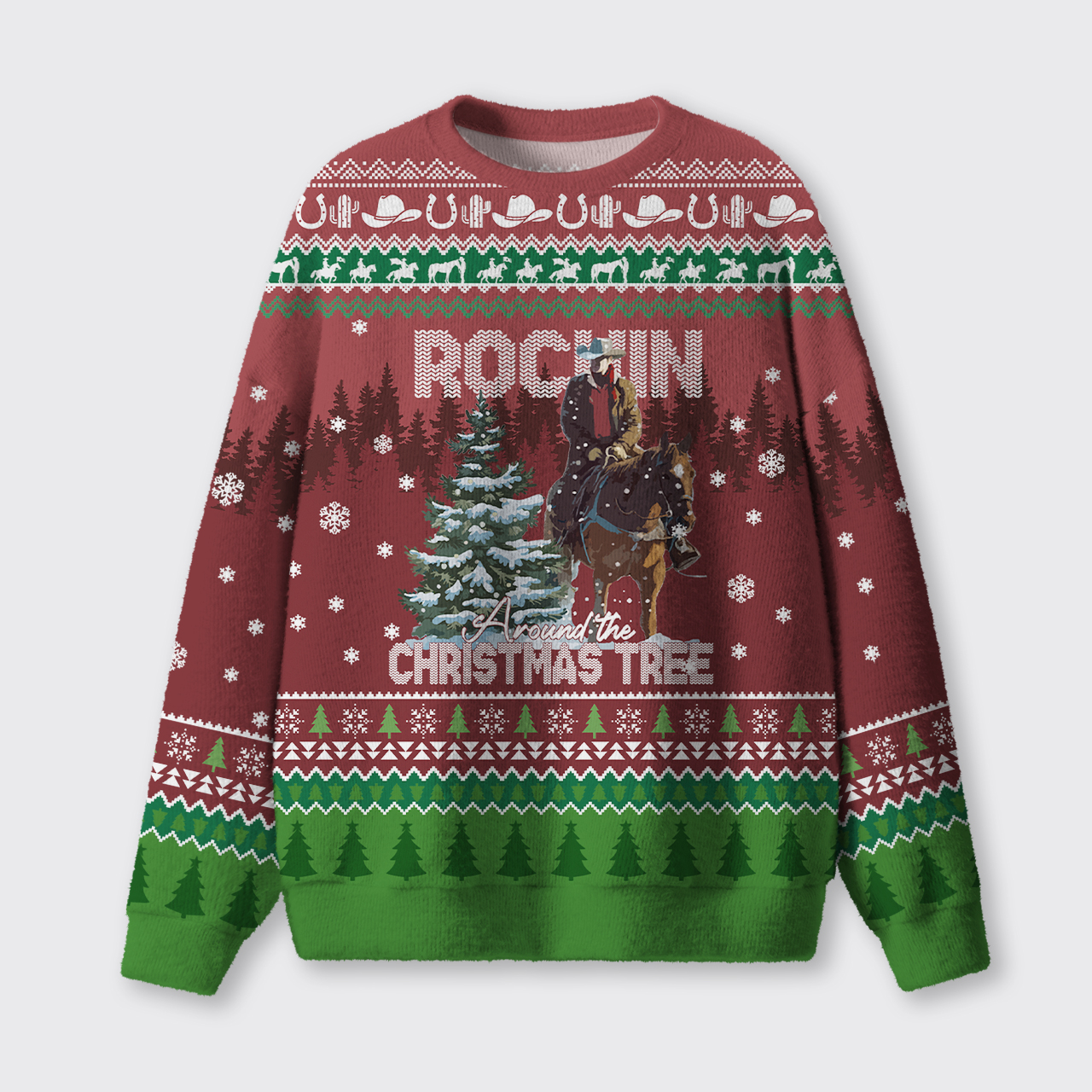 Merry Country Christmas Ugly Knit Sweatshirt