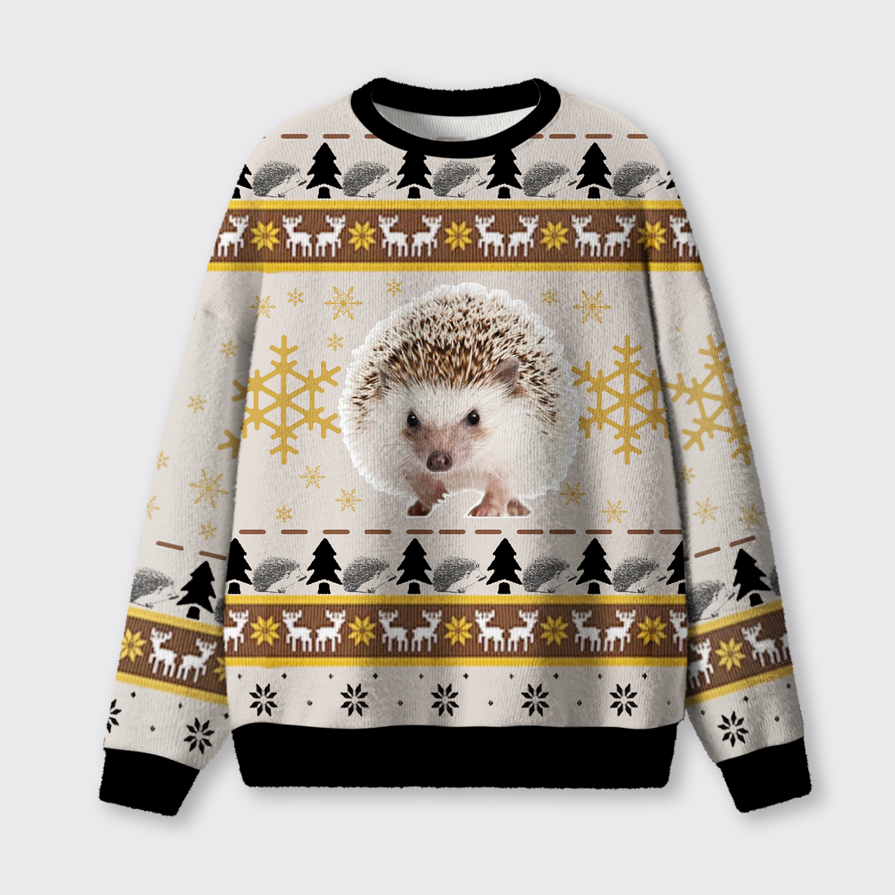 2025 Cute Hedgehog Christmas Ugly Knit Sweatshirt