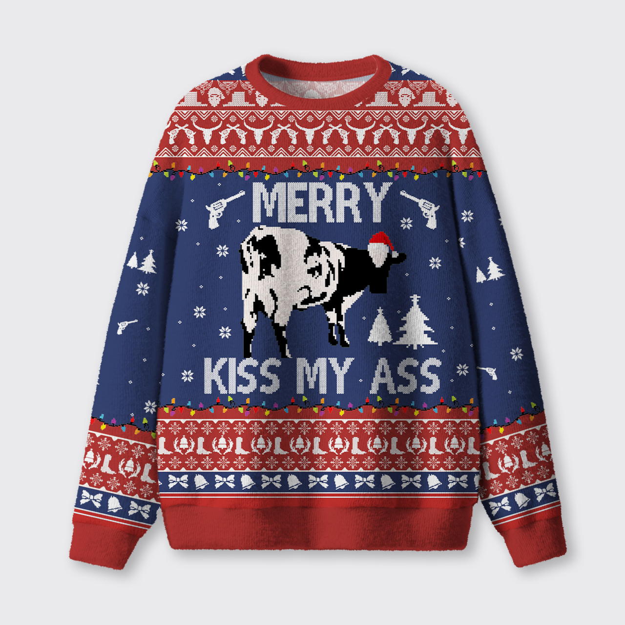 Merry Kiss My Ass Ugly Knit Sweatshirt