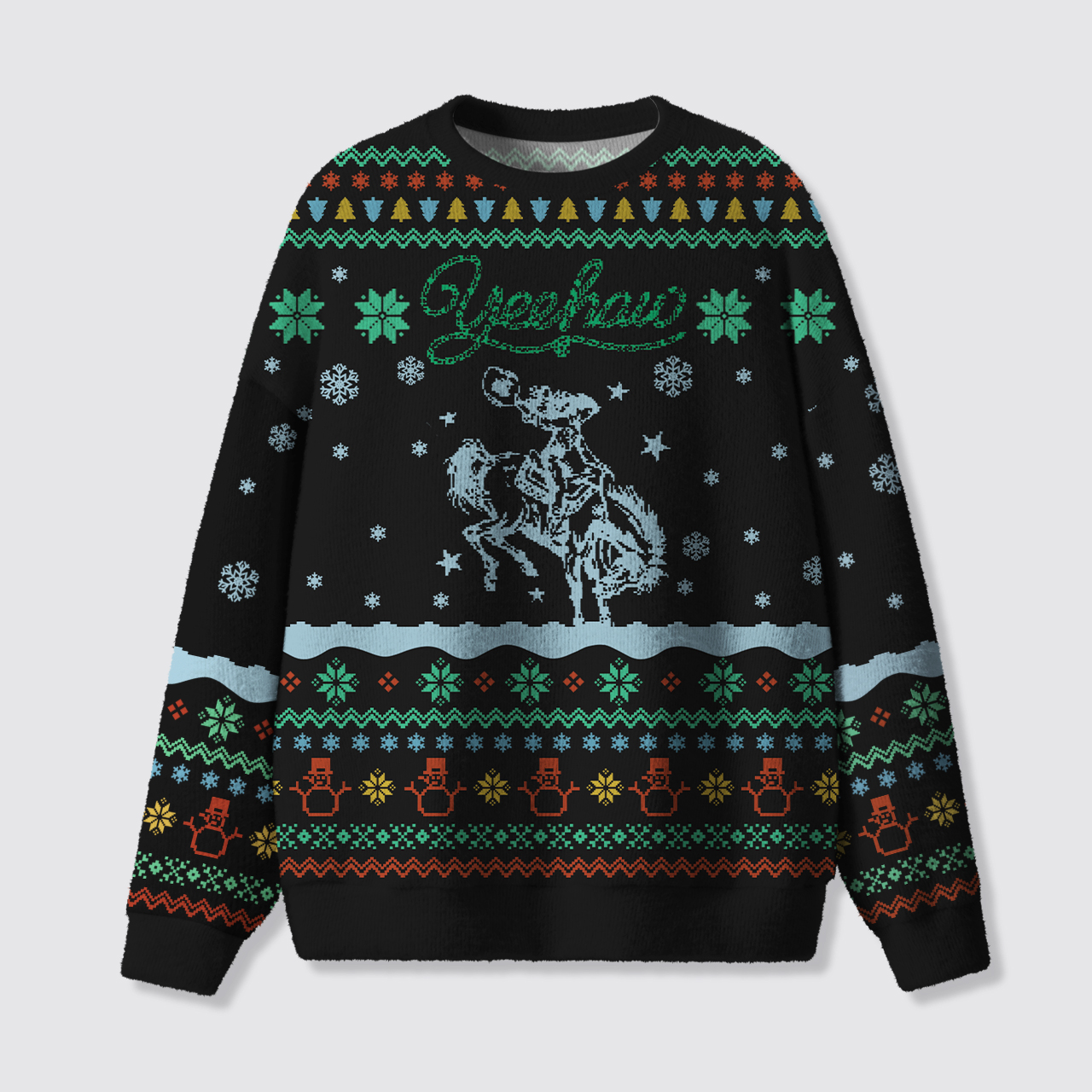 Wild West Winter Wonderland Ugly Knit Sweatshirt