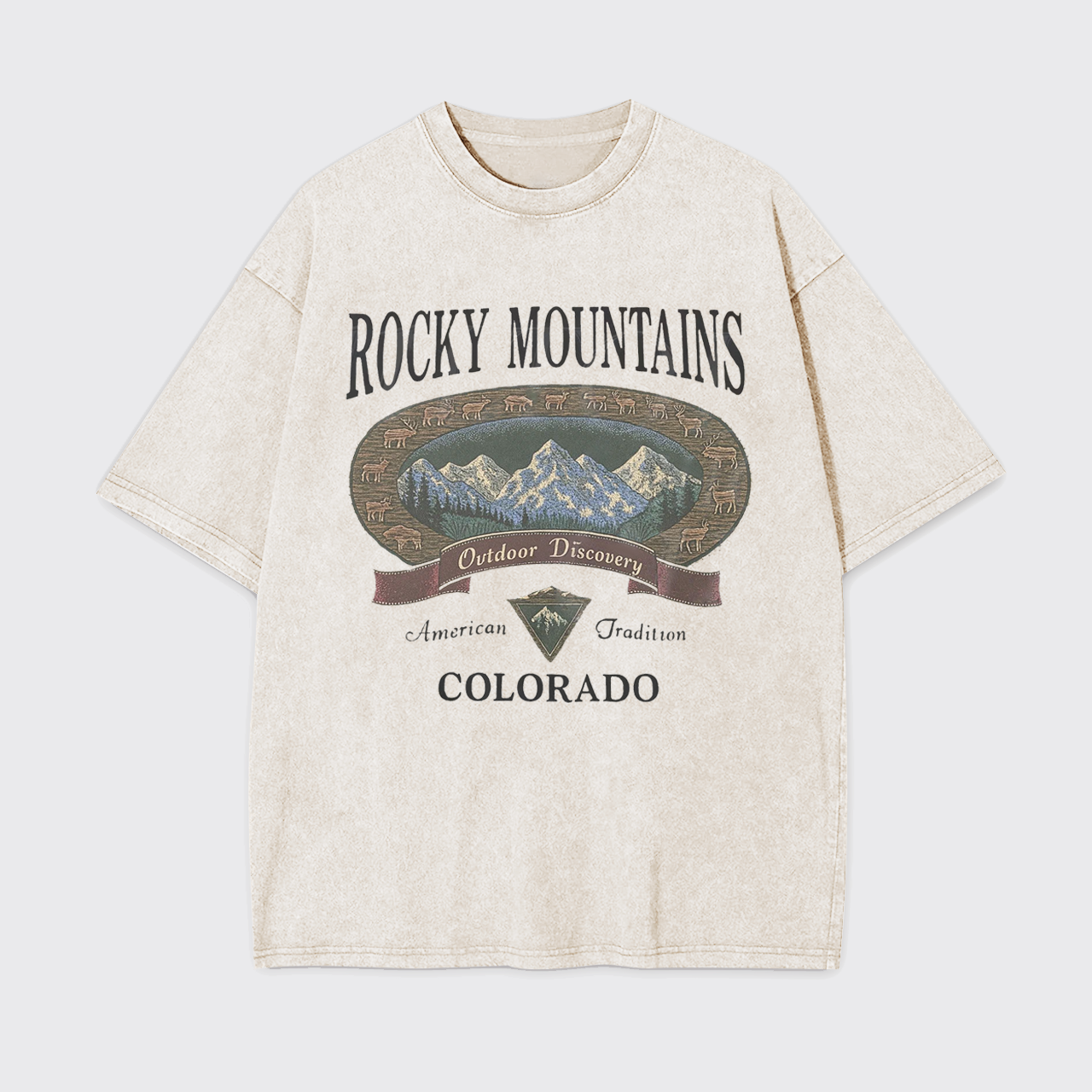 Vintage Rocky Mountains Garment-dye Tees