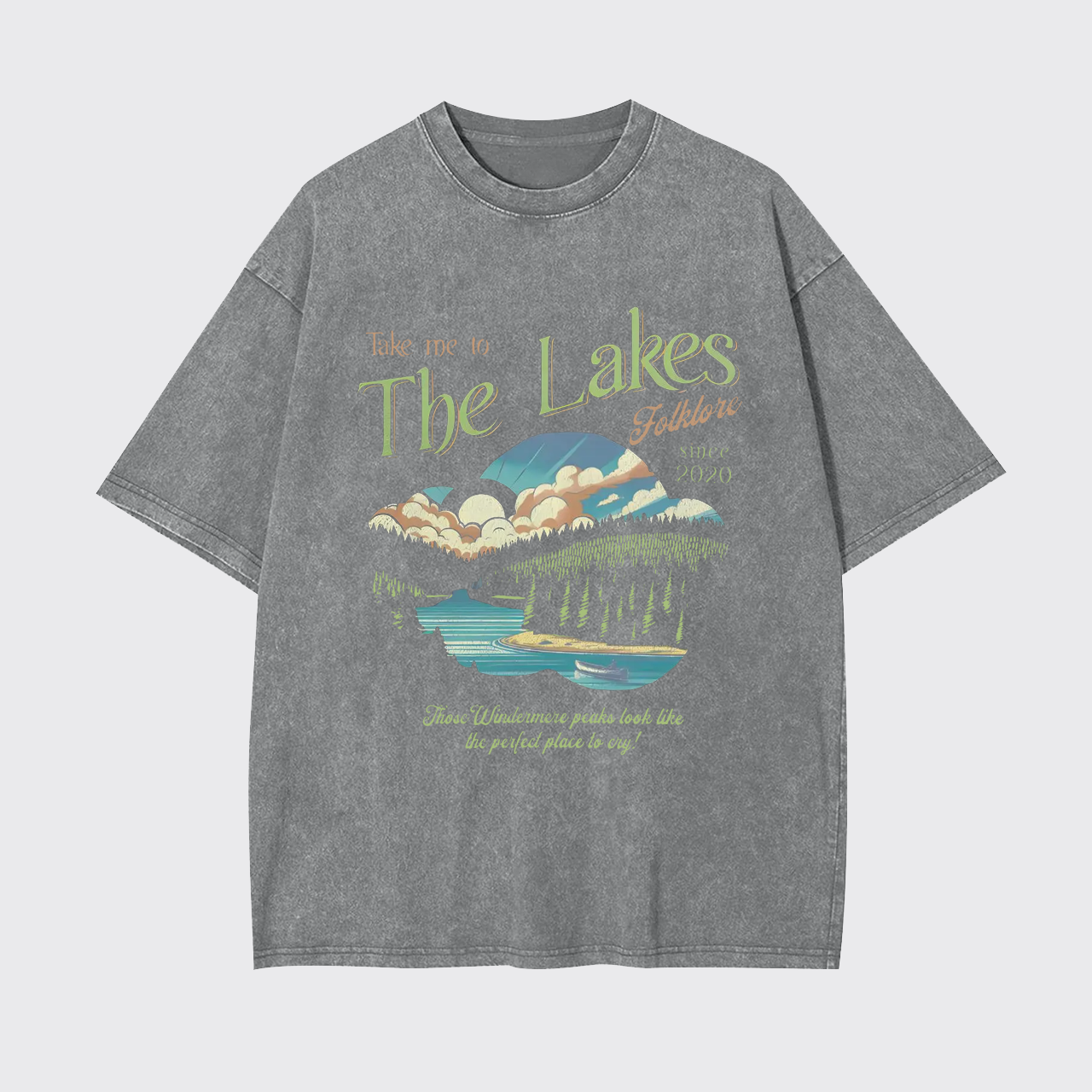 The Lakes Vintage Retro Music Garment-dye Tees