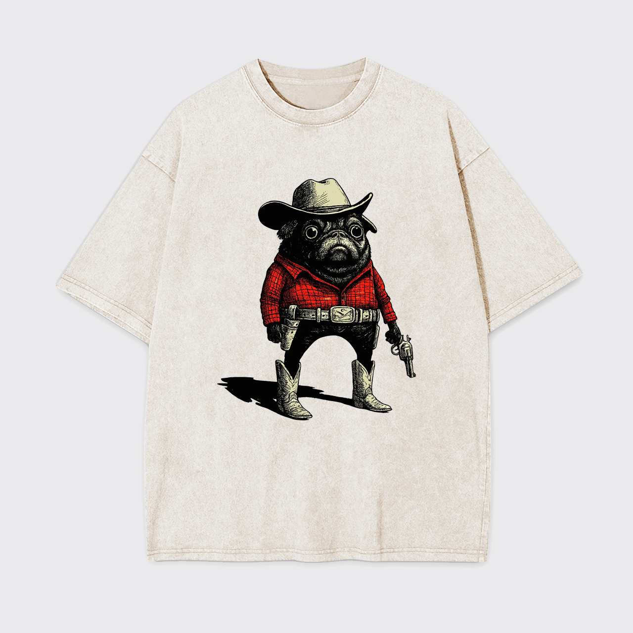 Cowboy Pug Garment-dye Tees