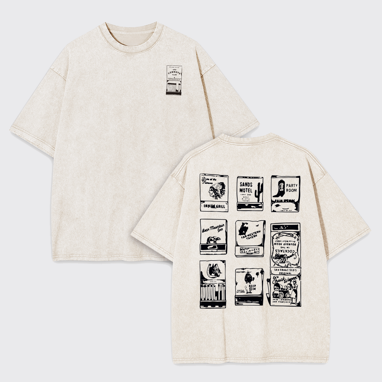 Vintage Sad Cowboys Garment-dye Tees