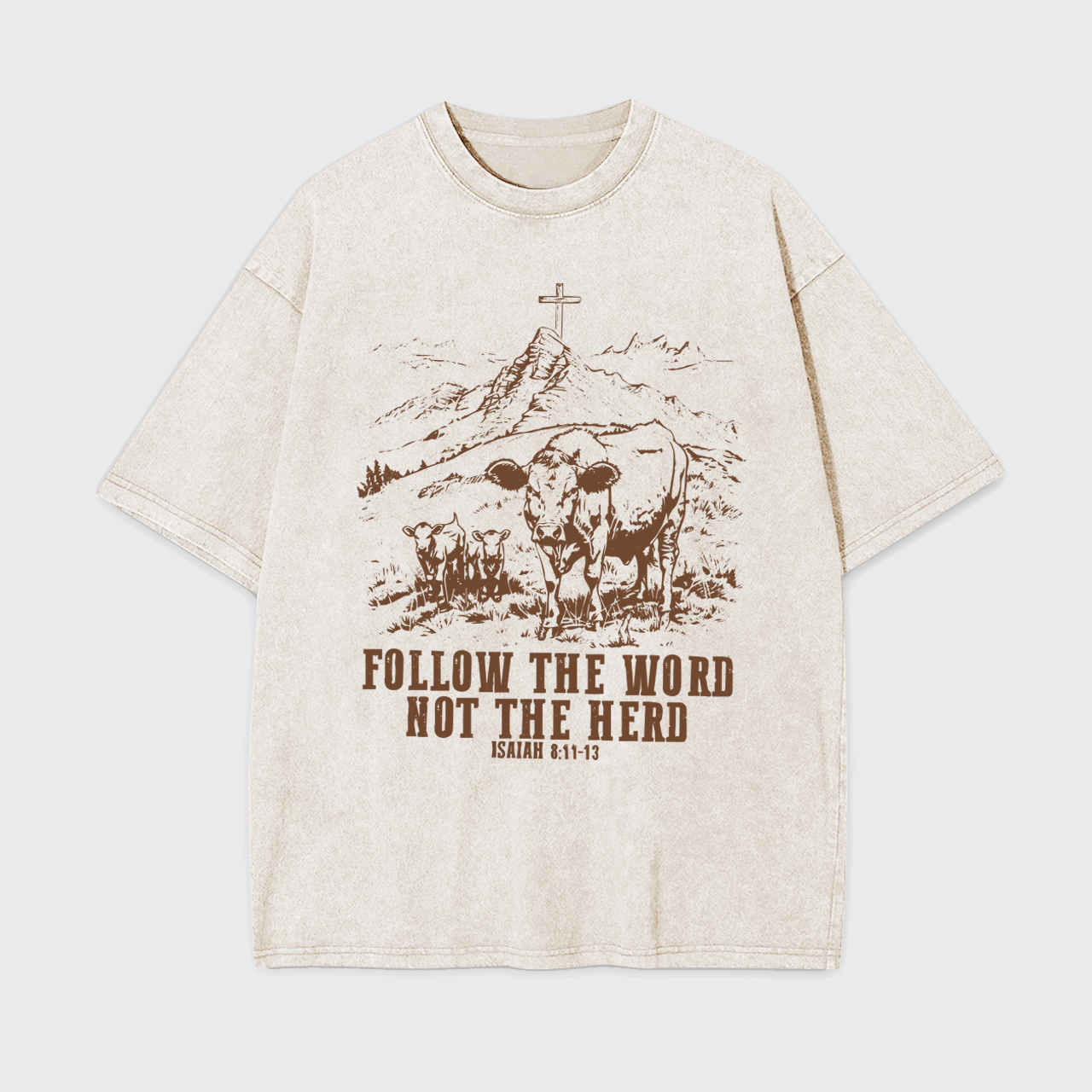 Follow The Word Not The Herd Garment-dye Tees