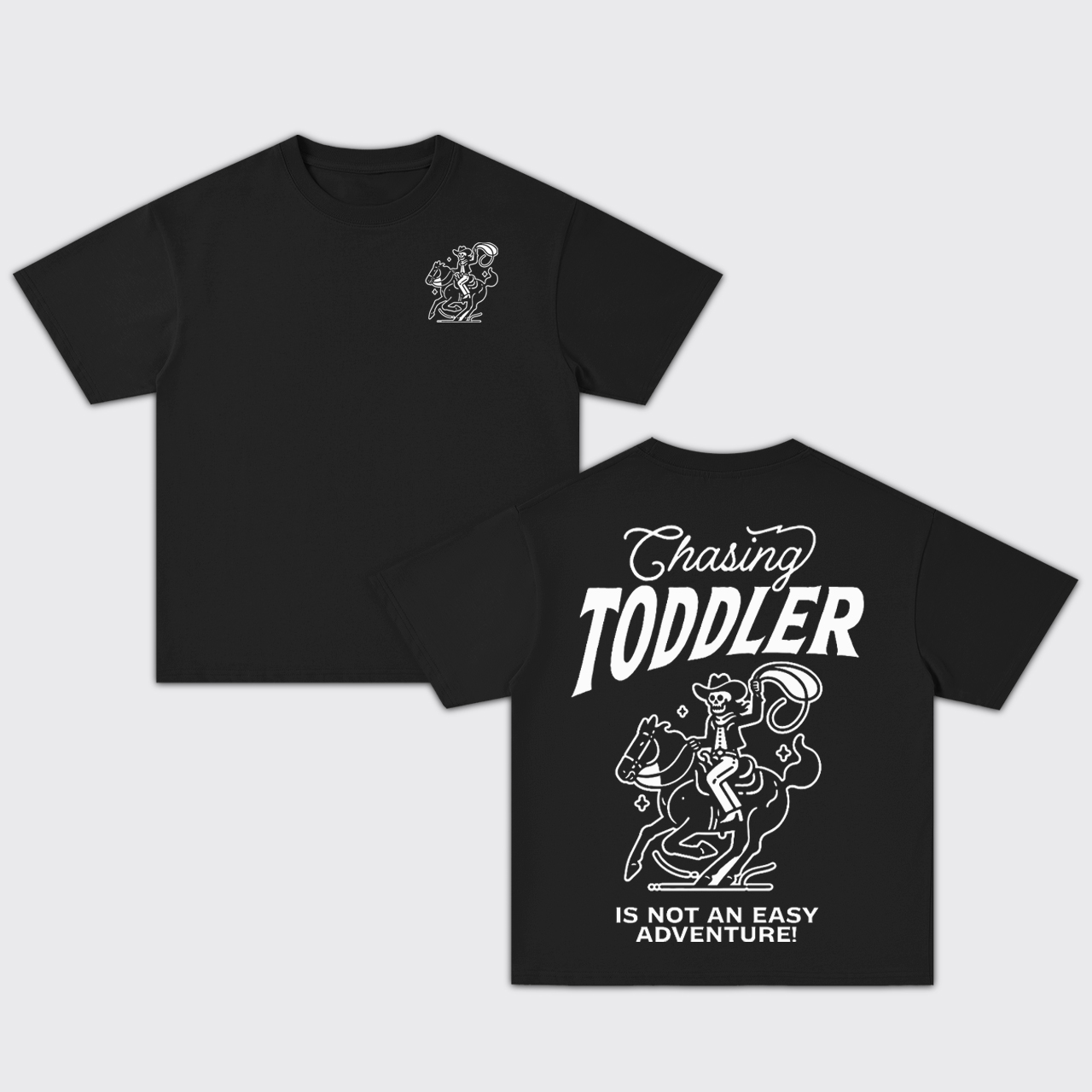 Chasing Toddler Is Not An Easy Adventure Oversize T-Shirts