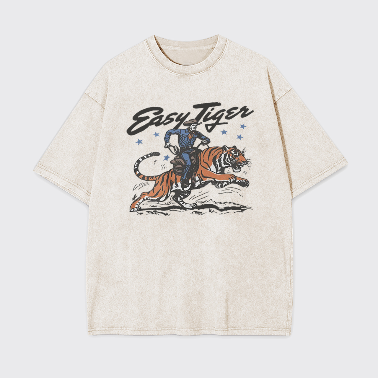 Easy Tiger Retro Cowboy Garment-dye Tees
