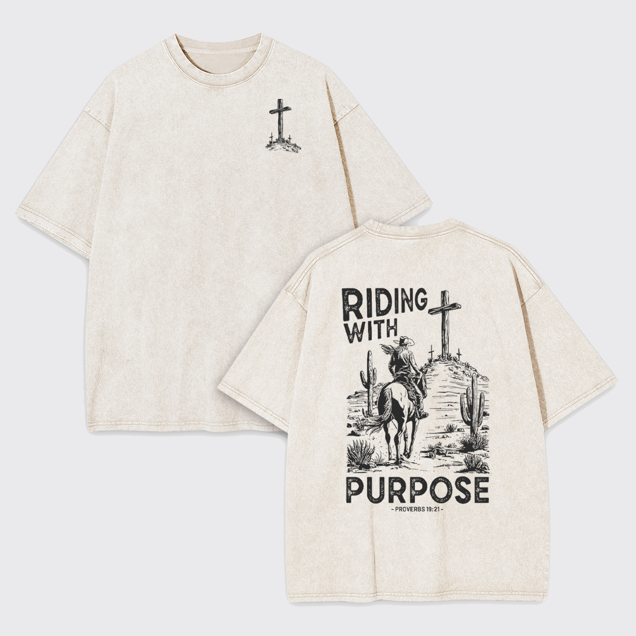 Christian Western Horse Rider Garment-dye Tees