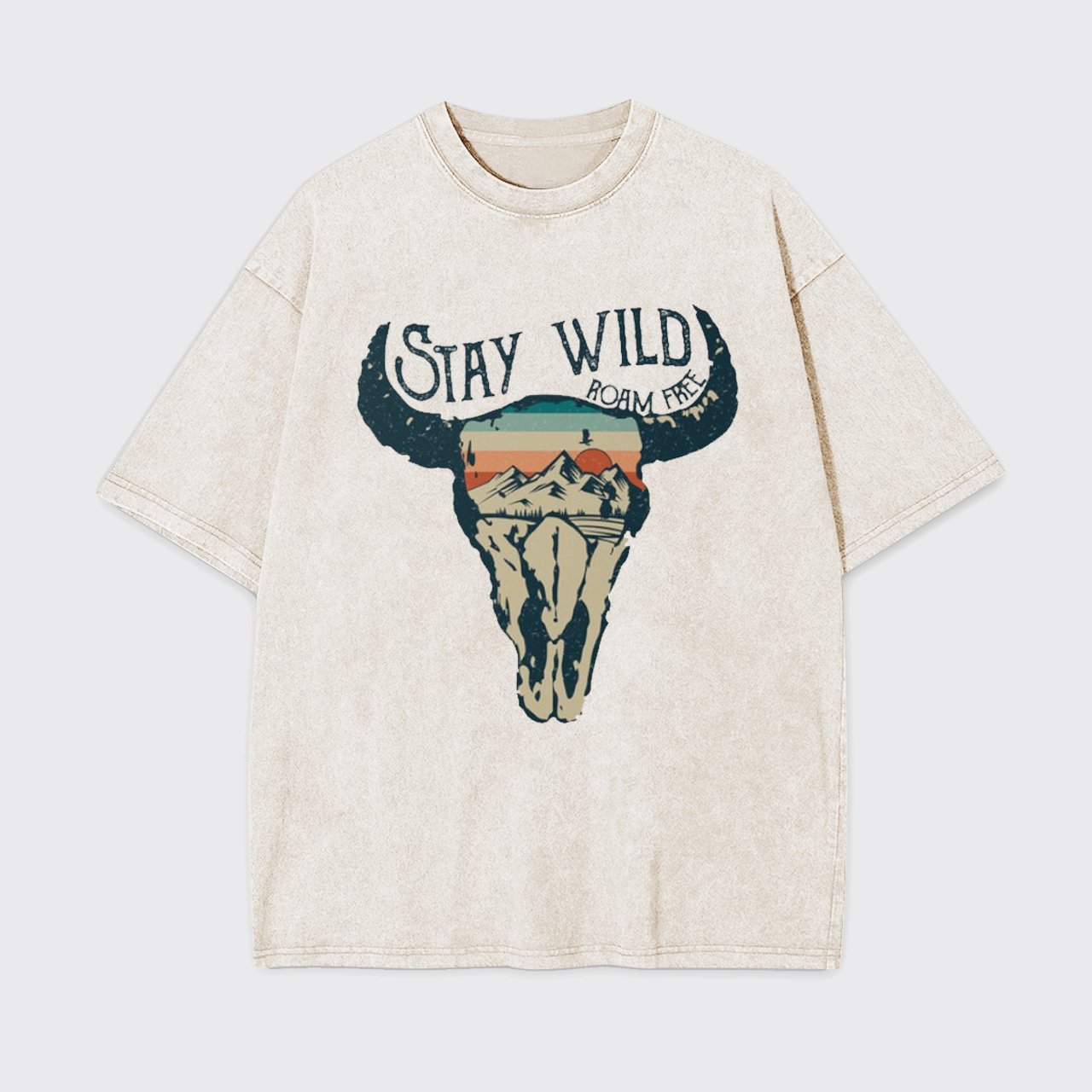 Stay Wild Roam Free Vintage Country Garment-dye Tees