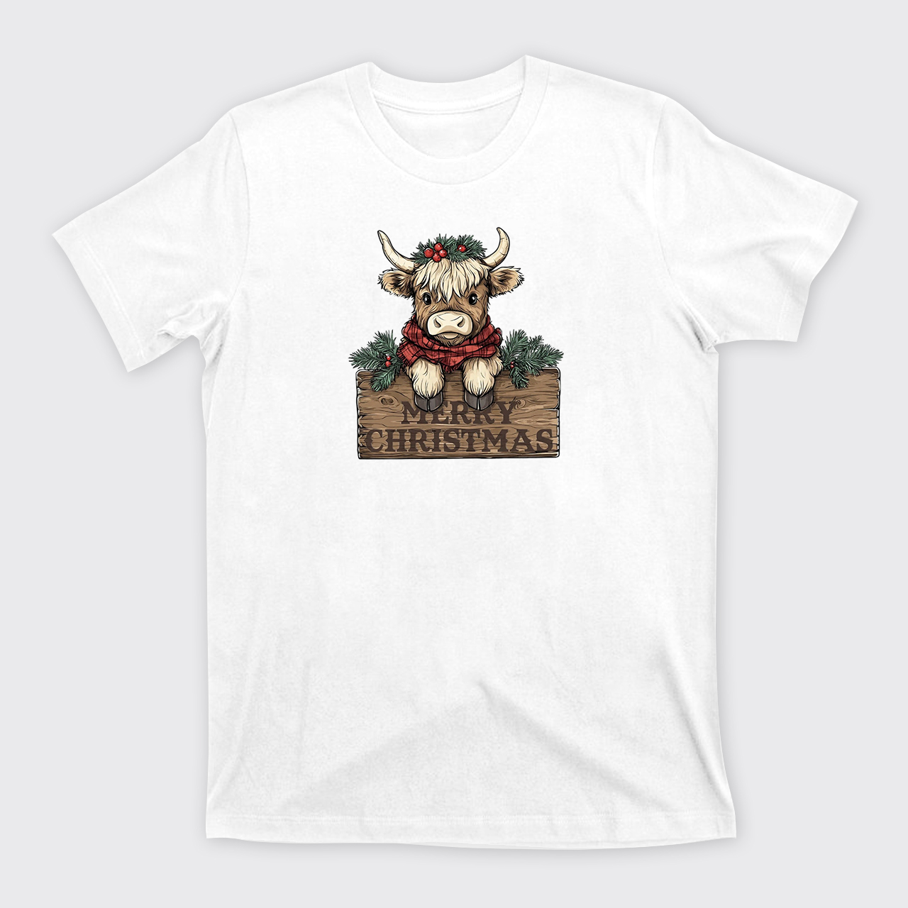 Western Cow Merry Christmas T-Shirts