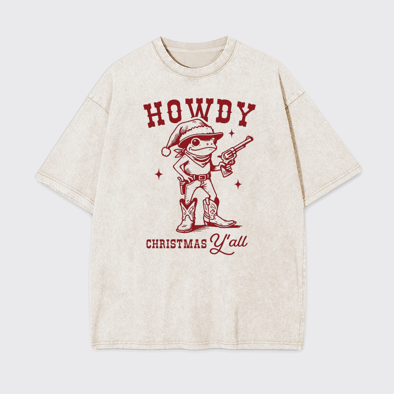 Howdy Christmas Y'all Garment-dye Tees