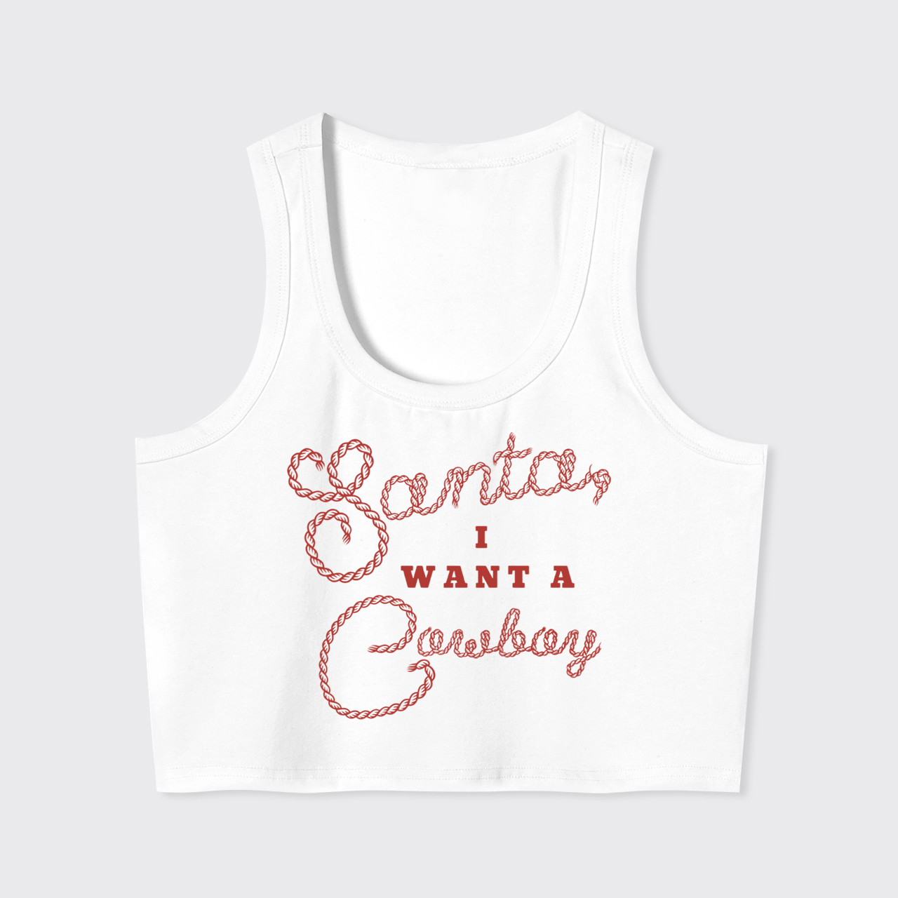 Santa I Want a Cowboy Tank Top